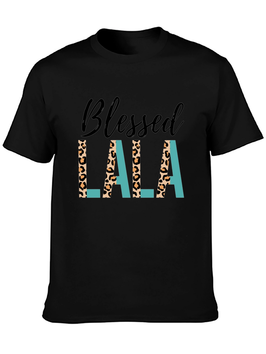 Blessed Lala Leopard Print Graphic Tee