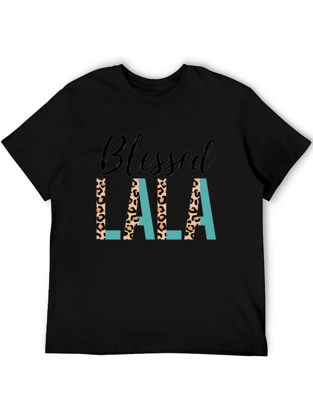 Blessed Lala Leopard Print Graphic Tee