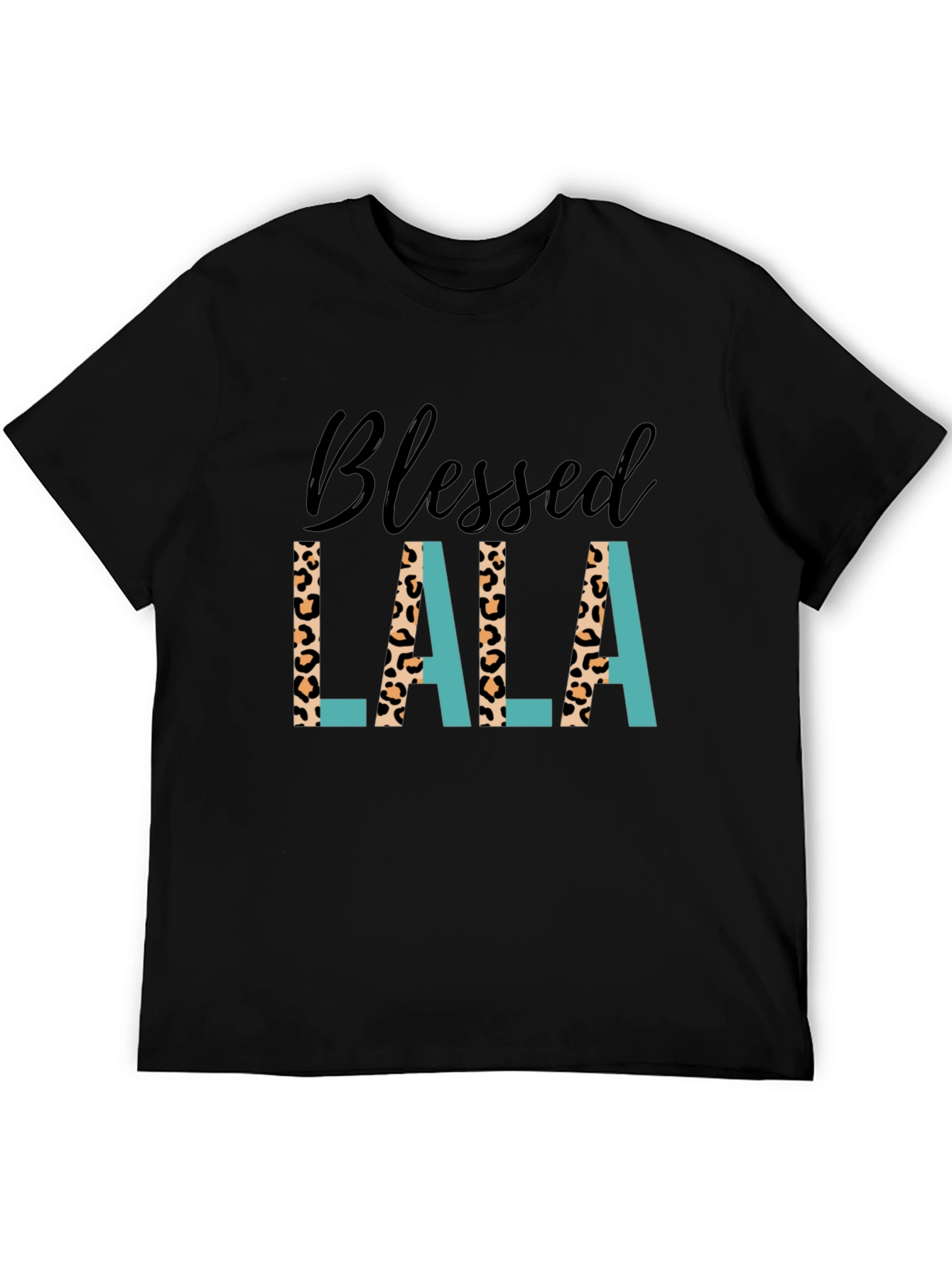 Blessed Lala Leopard Print Graphic Tee