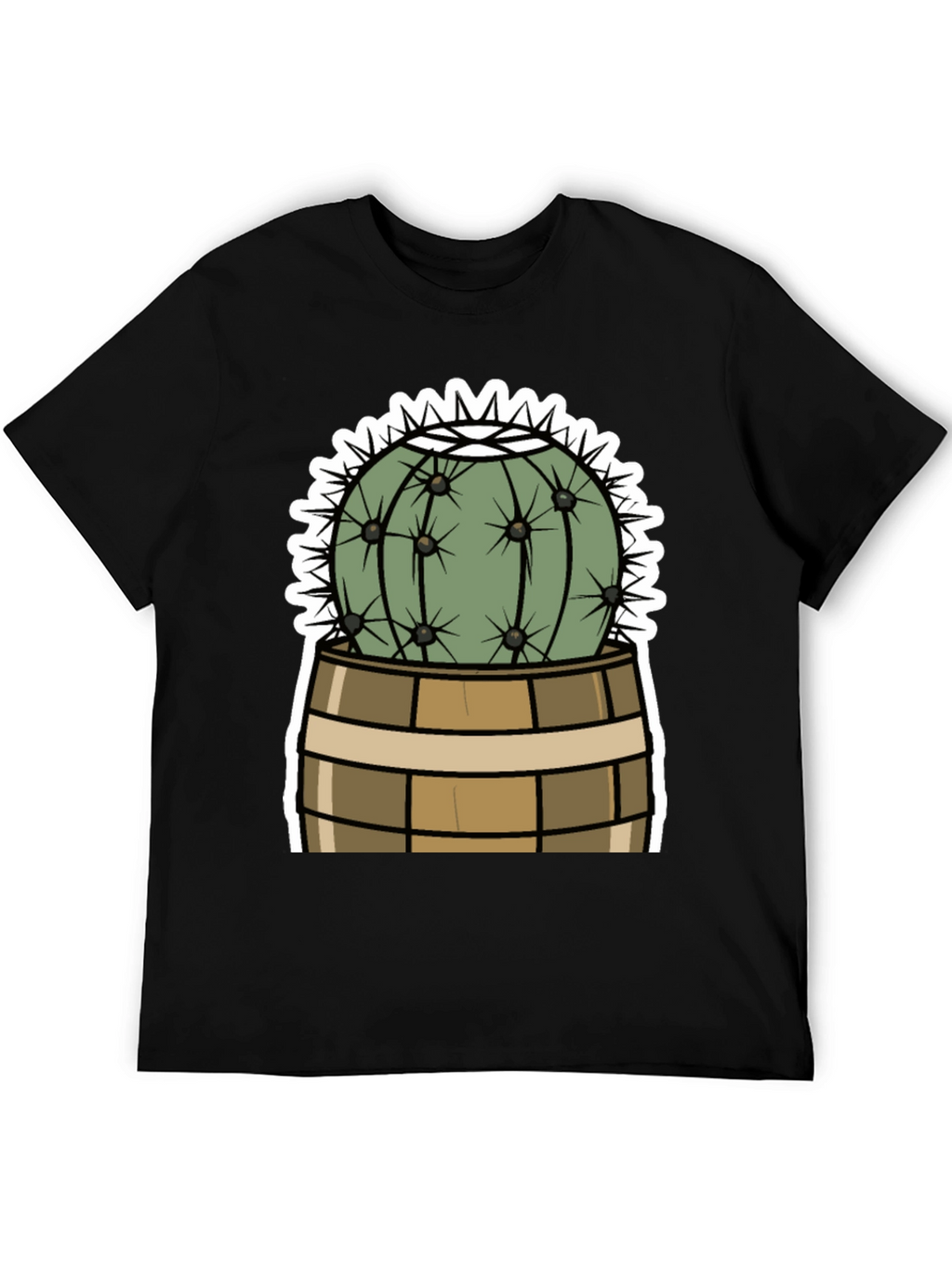 Cactus in Barrel Graphic Tee - Unique Desert Style