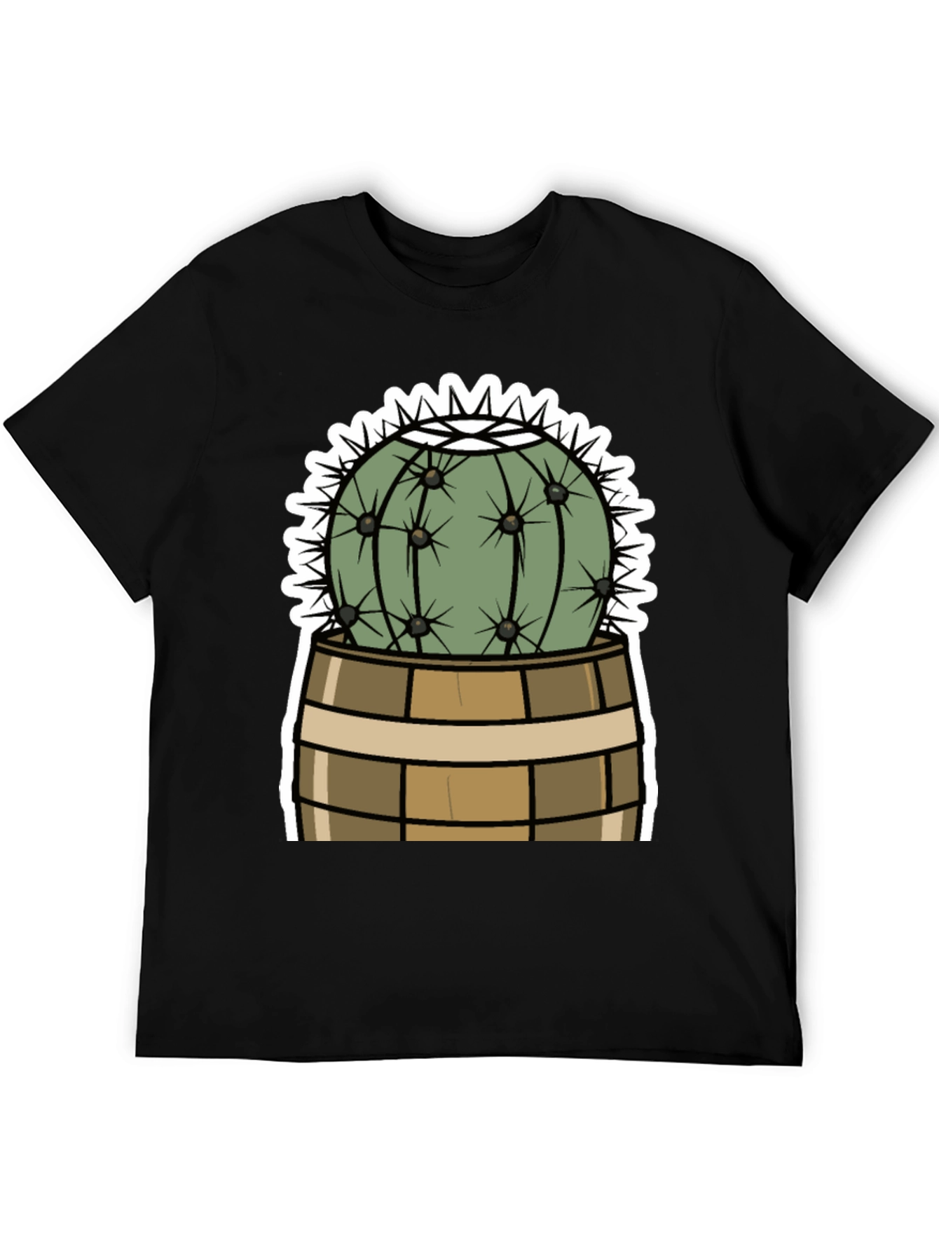 Cactus in Barrel Graphic Tee - Unique Desert Style