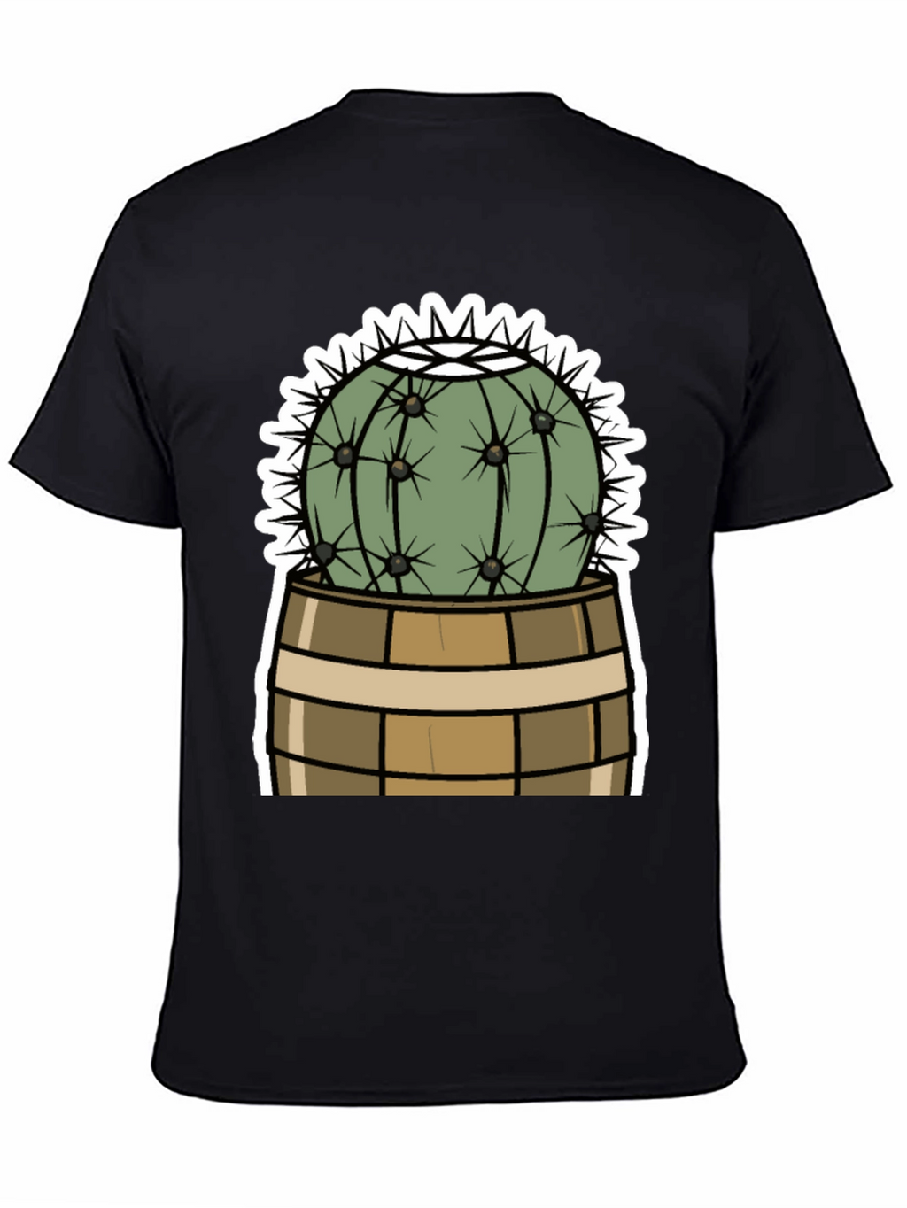 Cactus in Barrel Graphic Tee - Unique Desert Style