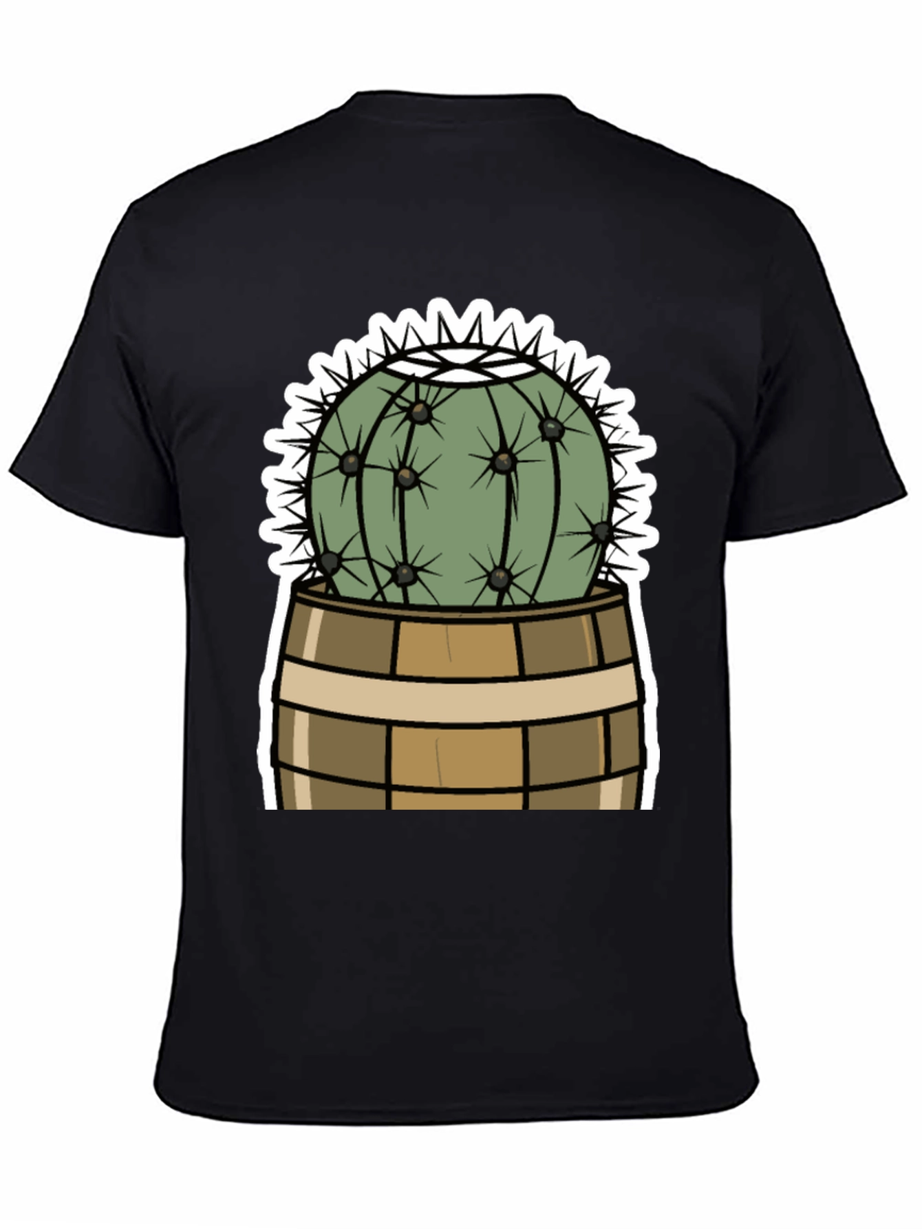 Cactus in Barrel Graphic Tee - Unique Desert Style