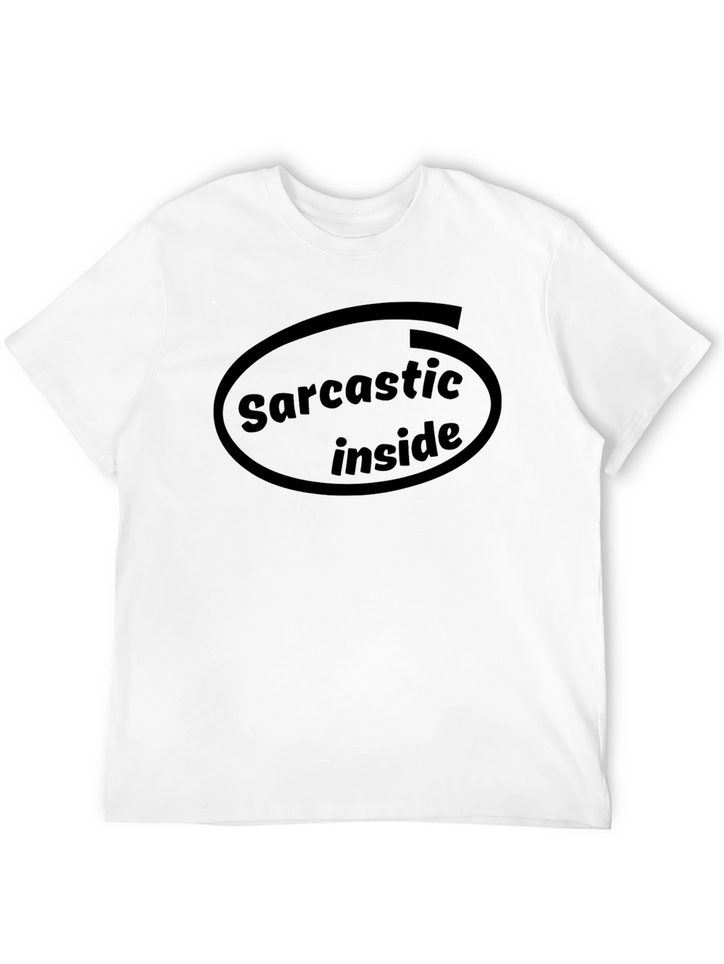 Sarcastic Inside Graphic Tee - Black