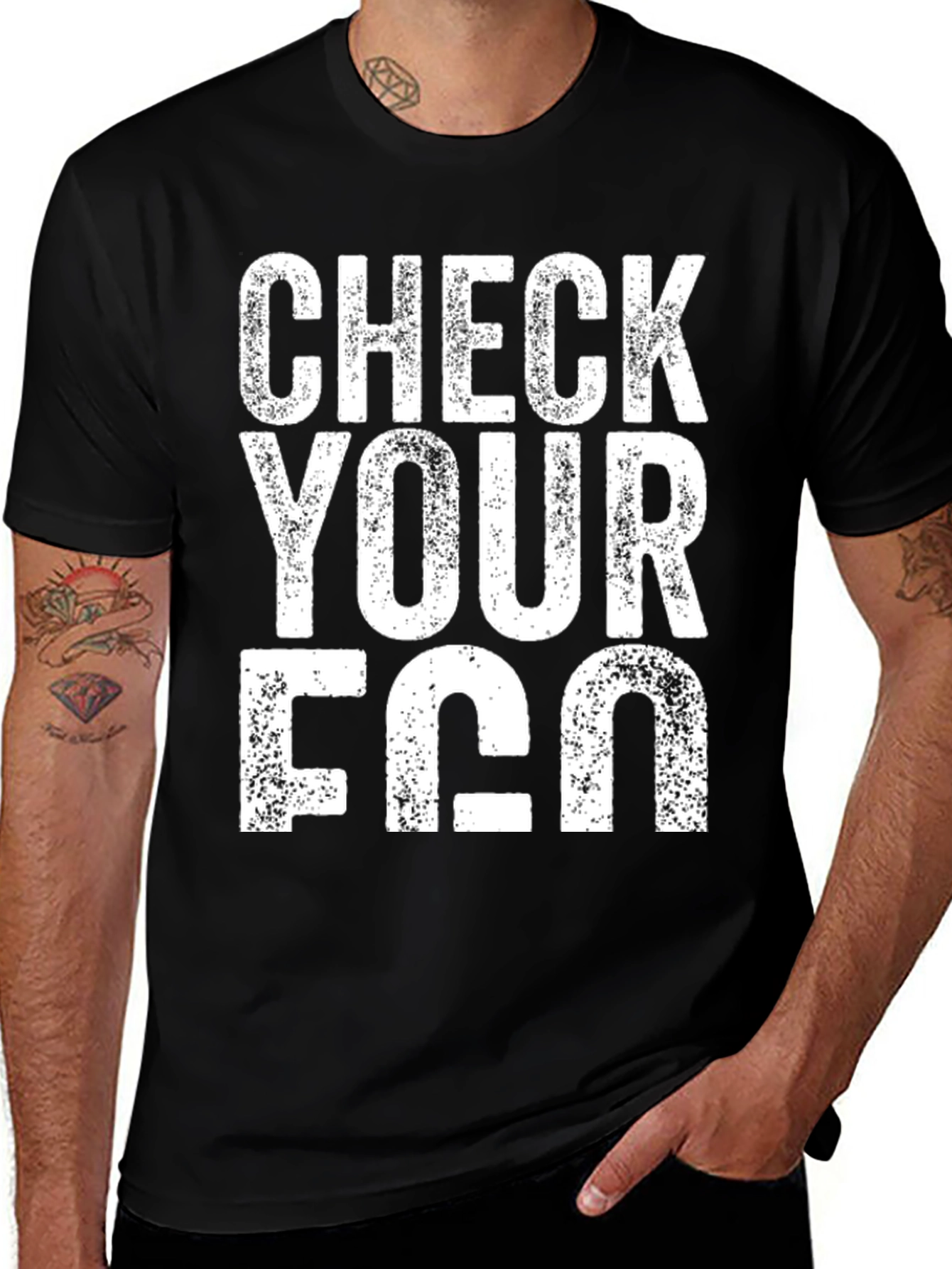Check Your Ego T-Shirt - Funny Slogan Tee