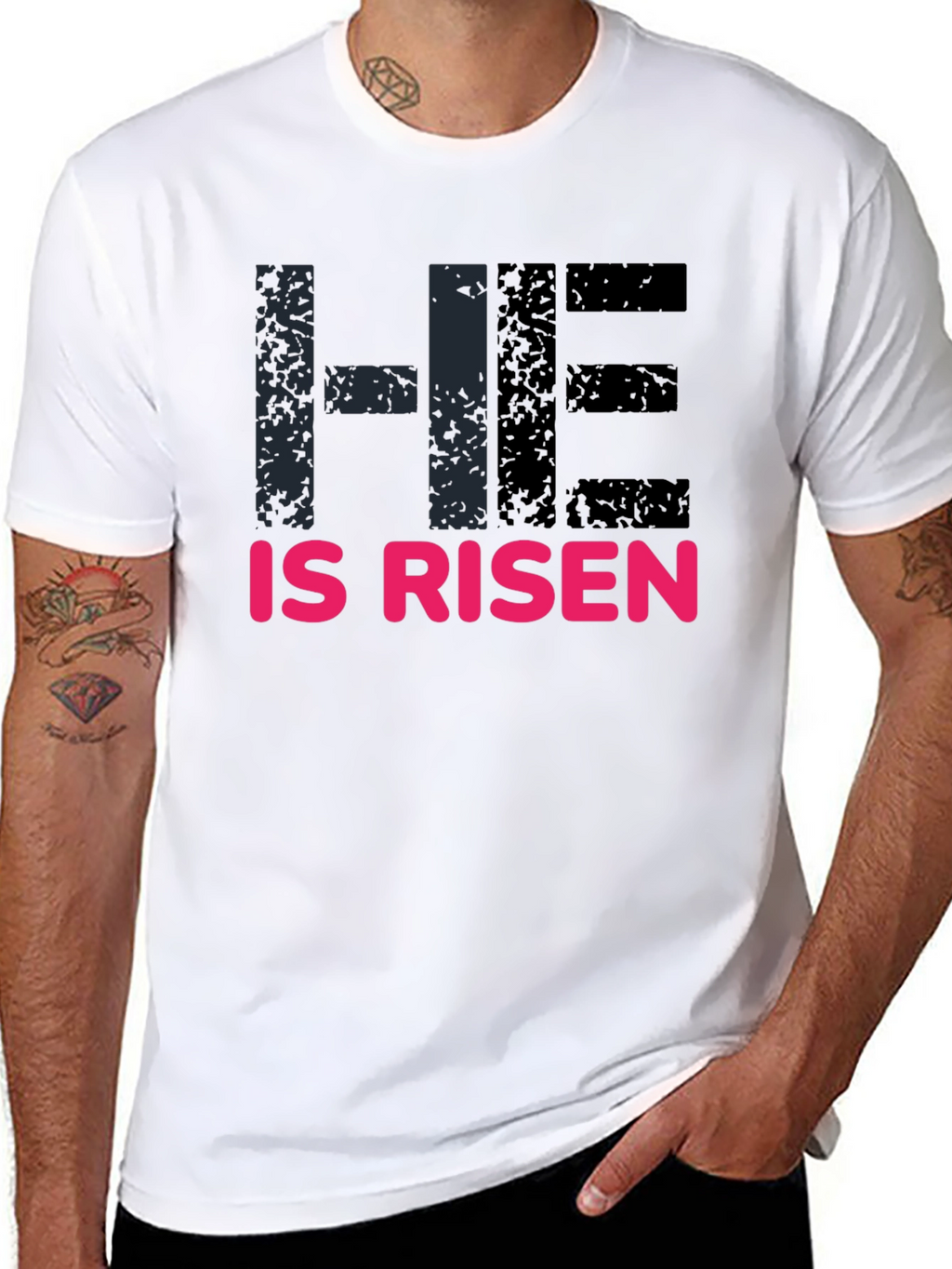He Is Risen Graphic Tee - Easter Celebration