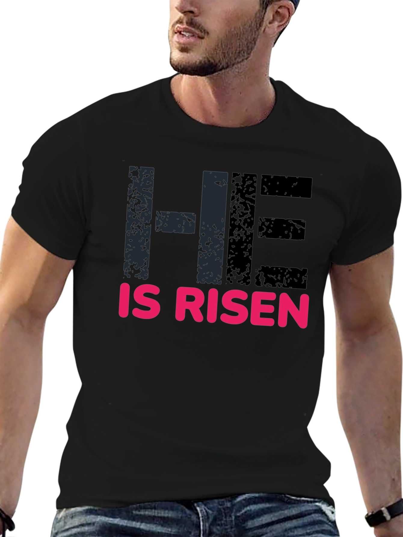 He Is Risen Graphic Tee - Easter Celebration