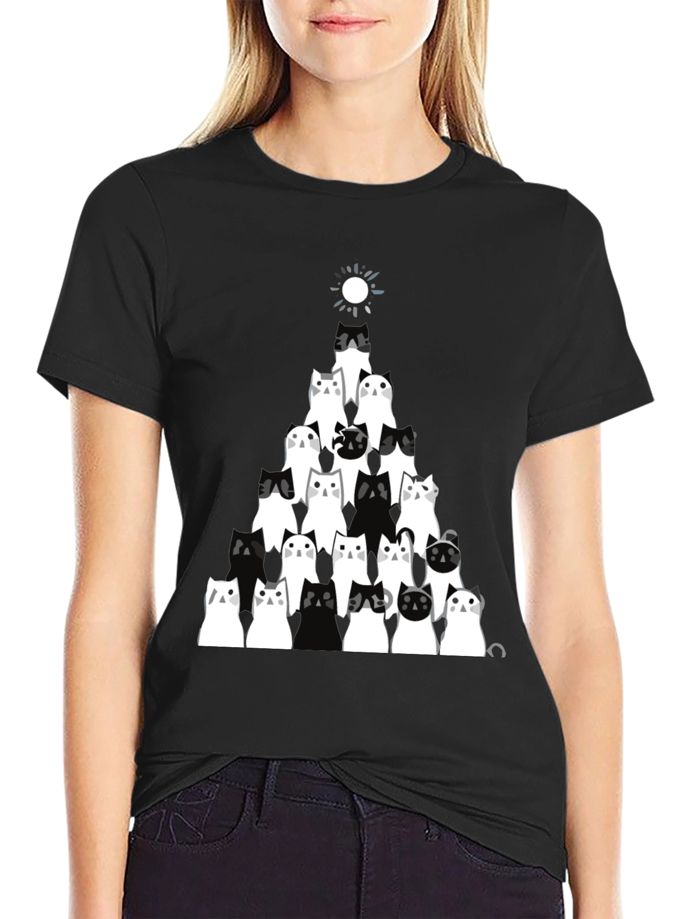 Cat Pyramid Graphic Tee