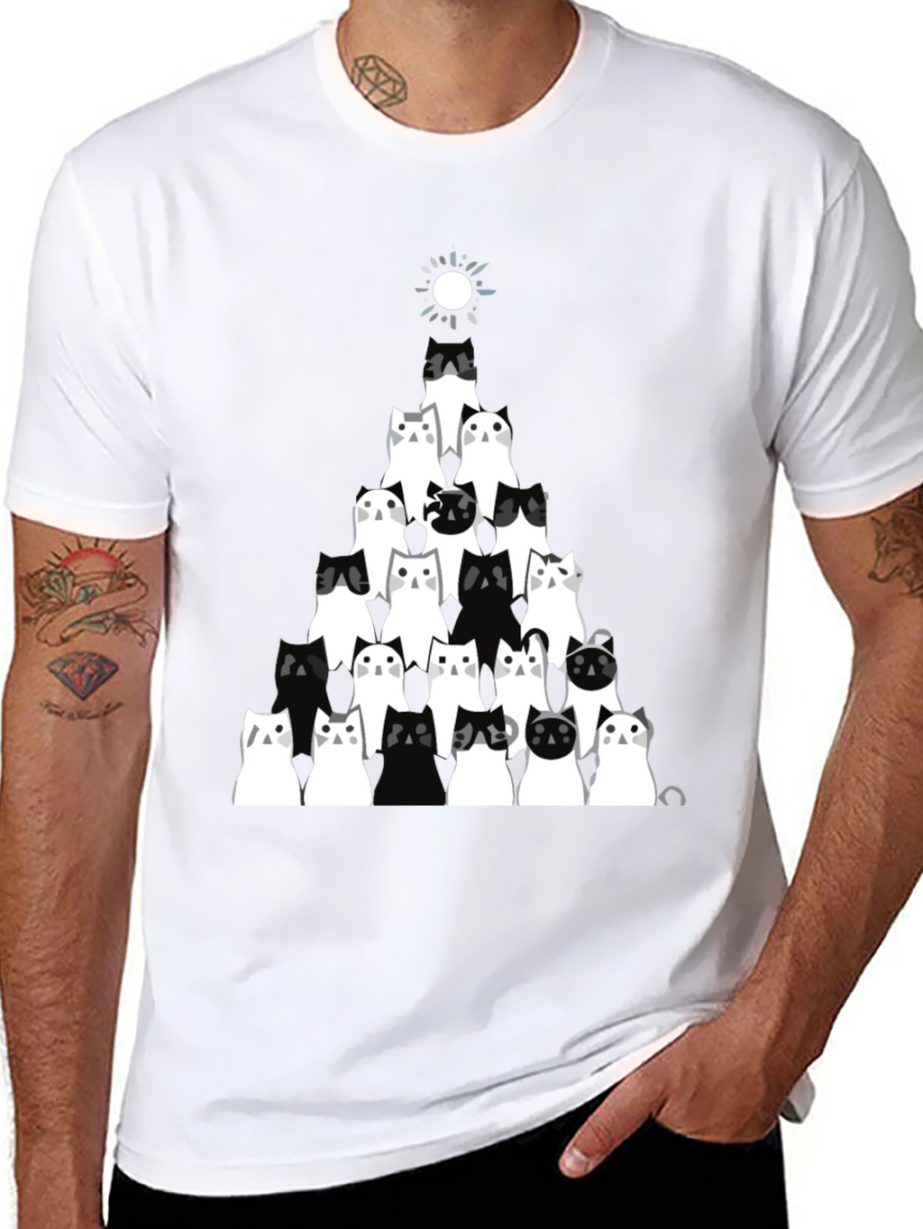 Cat Pyramid Graphic Tee