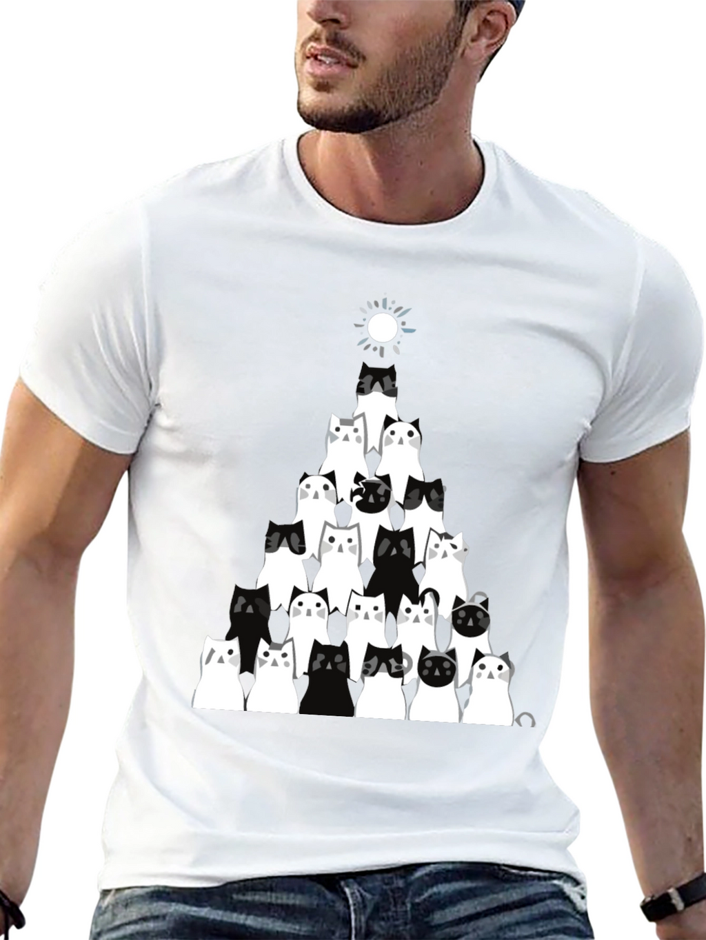 Cat Pyramid Graphic Tee