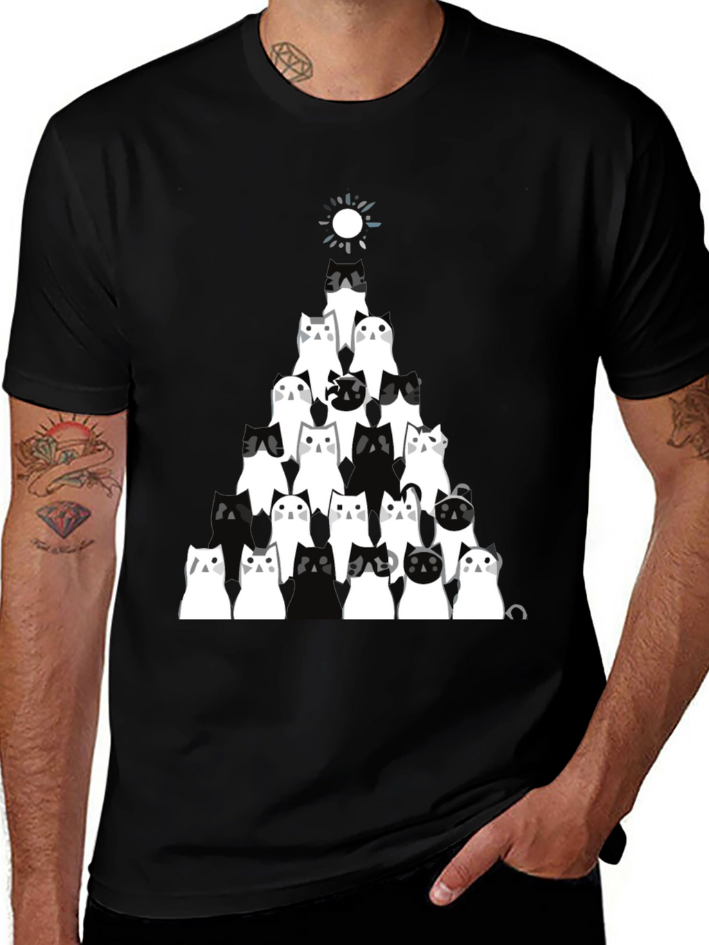 Cat Pyramid Graphic Tee