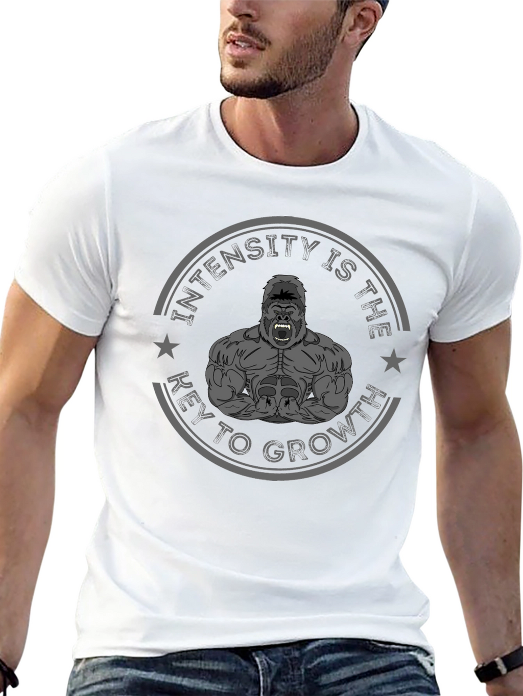 Intensity is the Key to Growth Gorilla T-Shirt