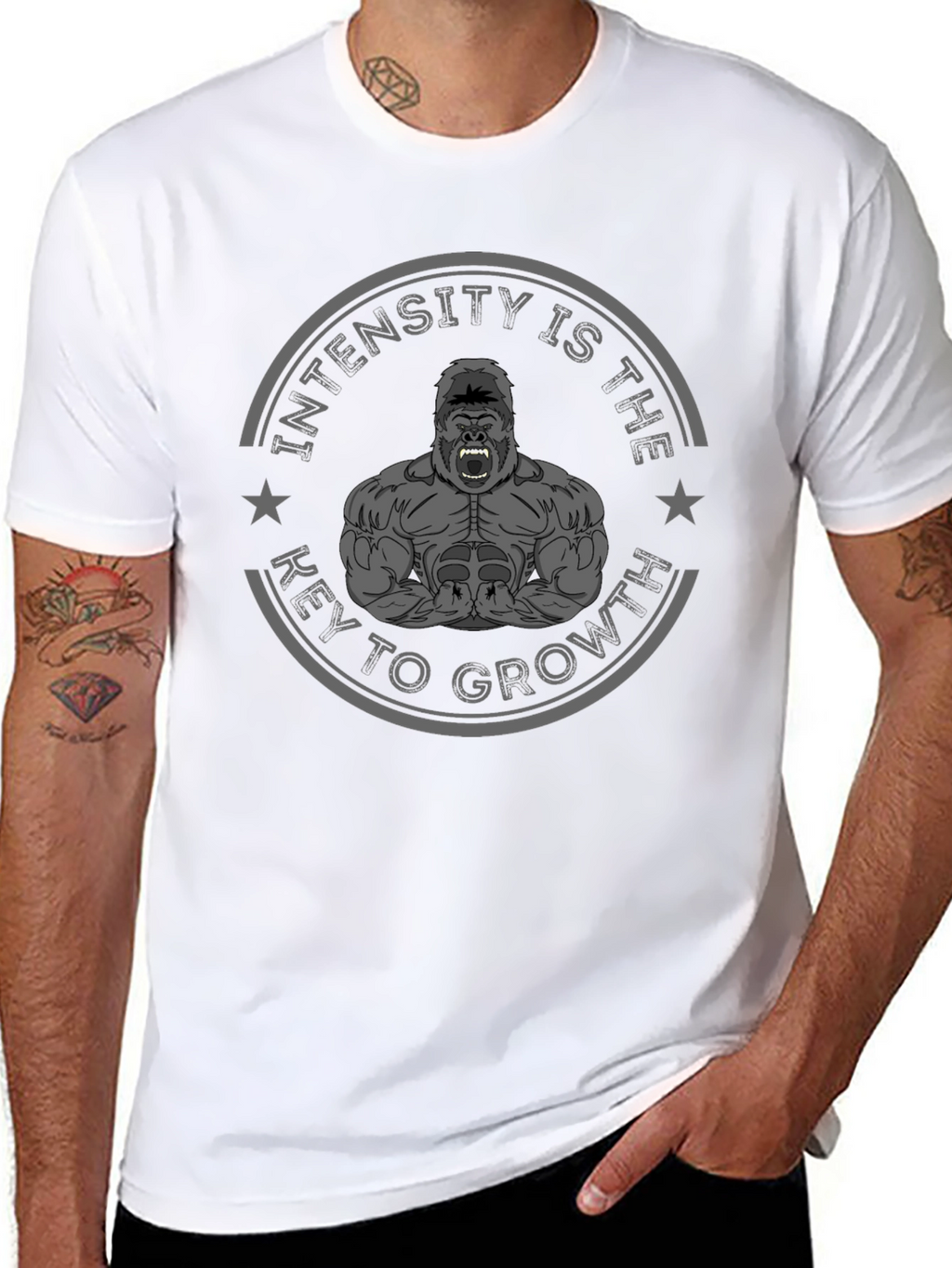 Intensity is the Key to Growth Gorilla T-Shirt