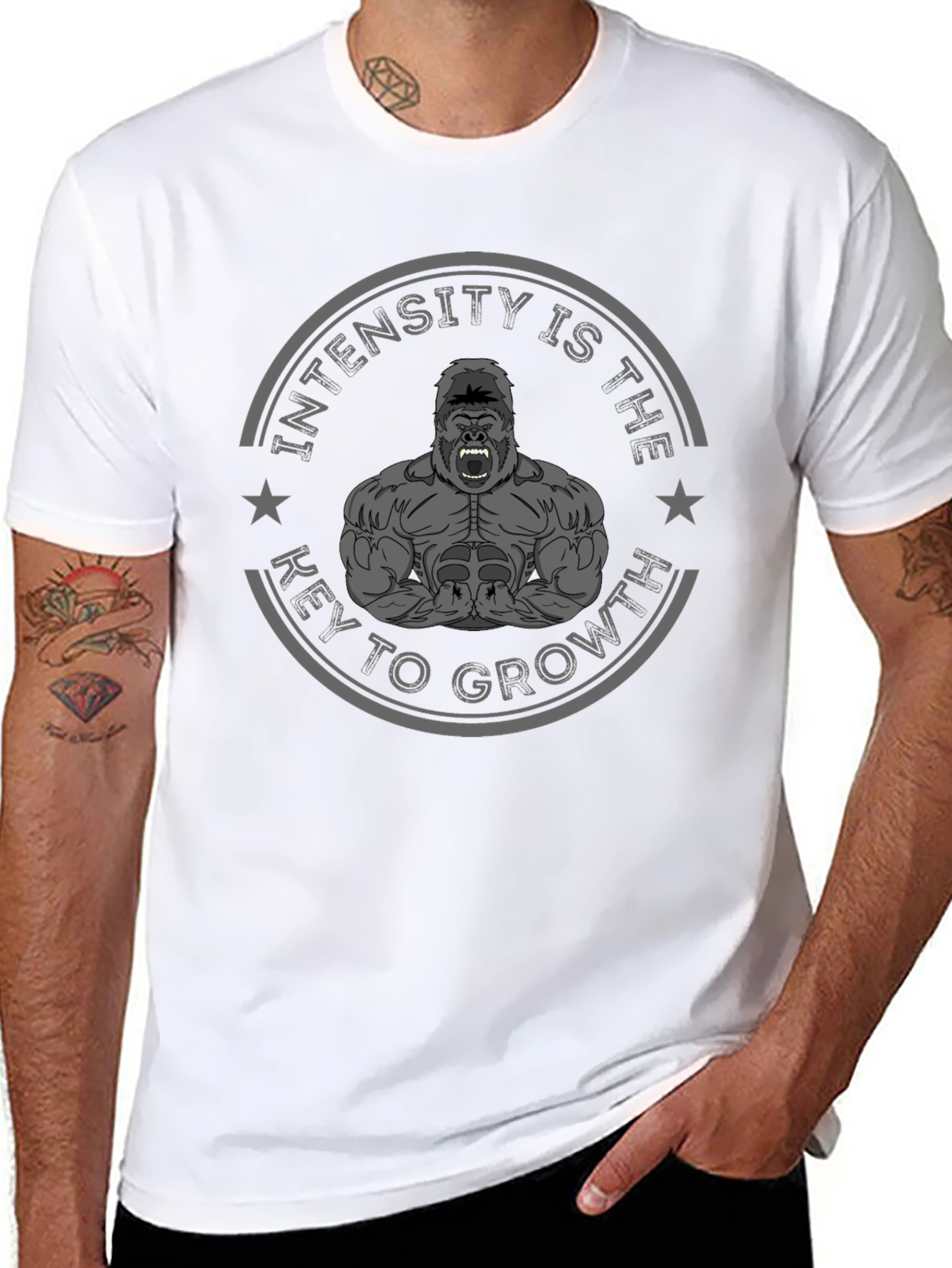 Intensity is the Key to Growth Gorilla T-Shirt