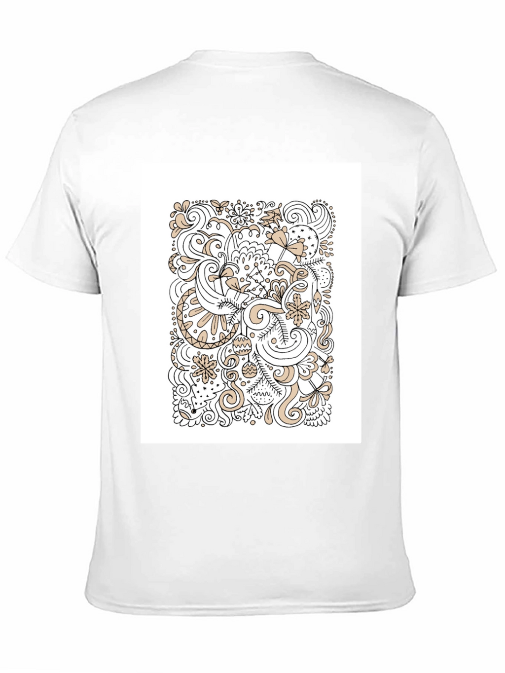 Abstract Doodle Art Black T-Shirt