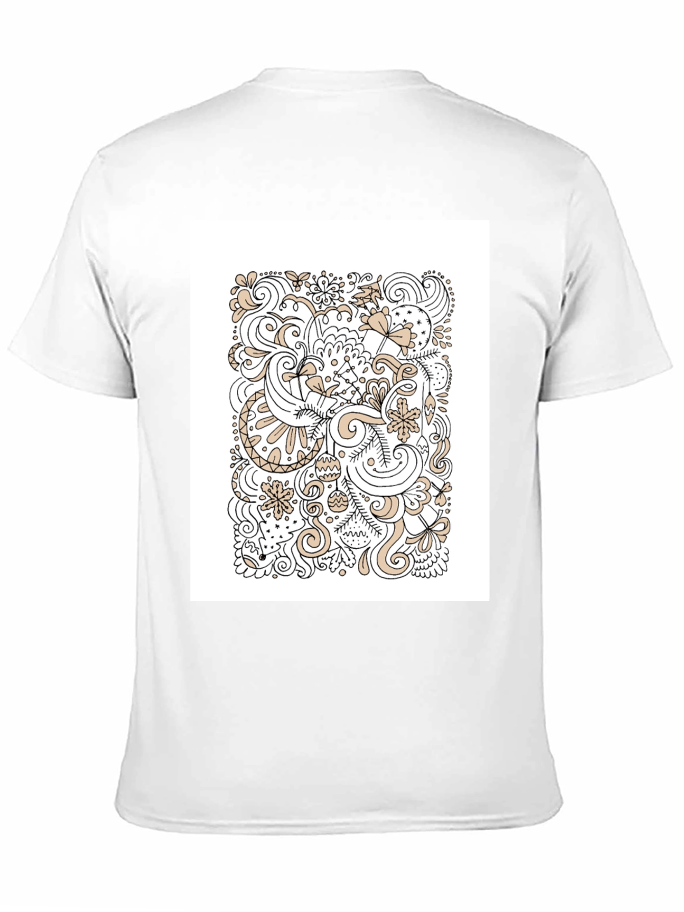 Abstract Doodle Art Black T-Shirt