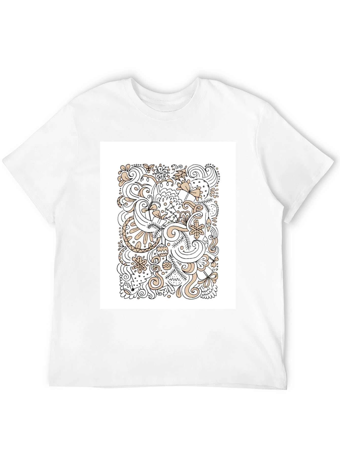 Abstract Doodle Art Black T-Shirt