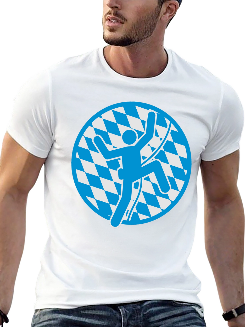 Climbing Bavarian T-Shirt - Black Cotton Tee