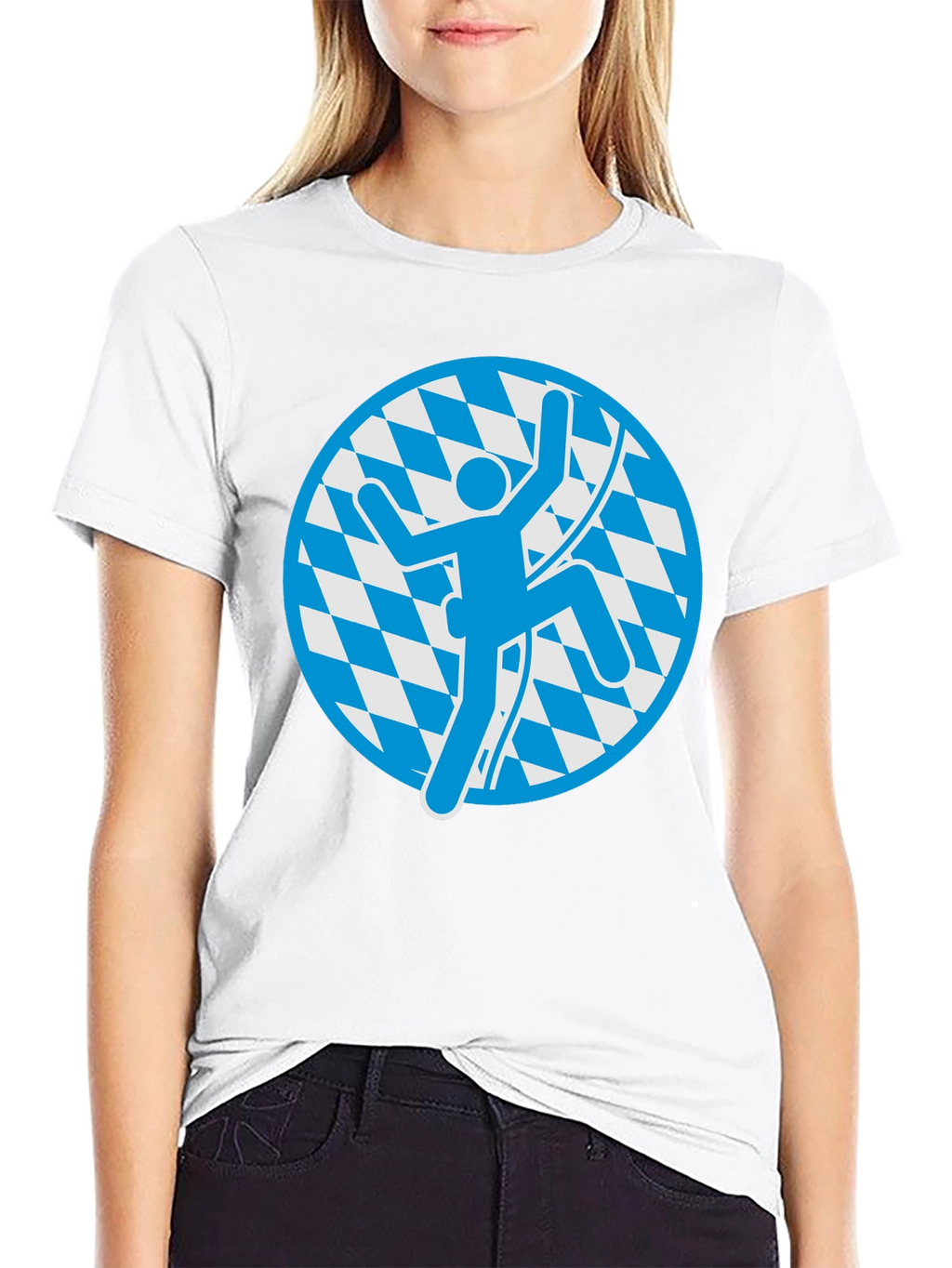 Climbing Bavarian T-Shirt - Black Cotton Tee