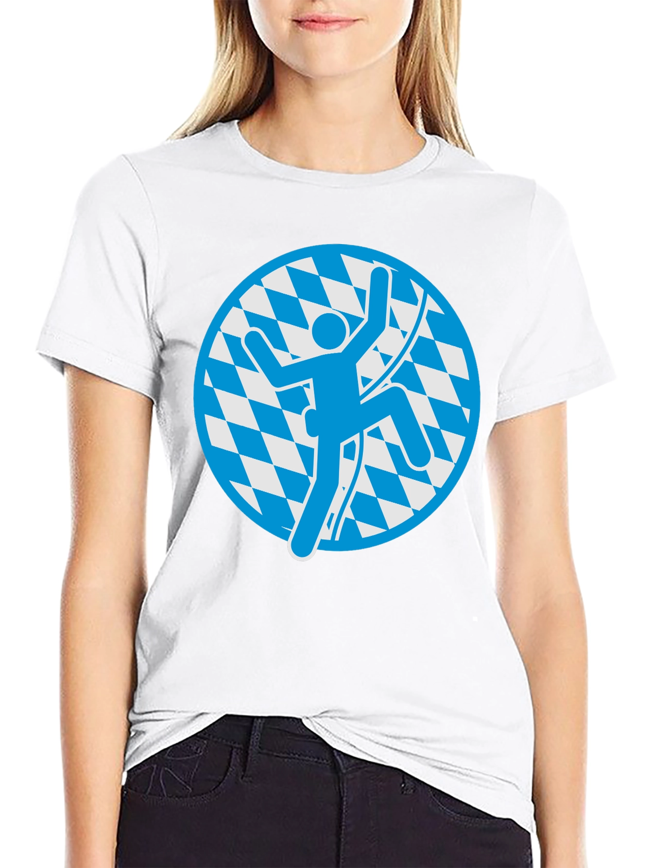 Climbing Bavarian T-Shirt - Black Cotton Tee