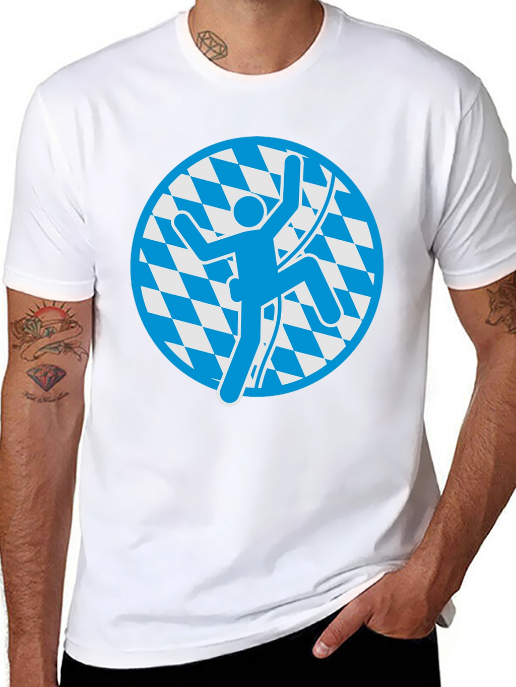 Climbing Bavarian T-Shirt - Black Cotton Tee