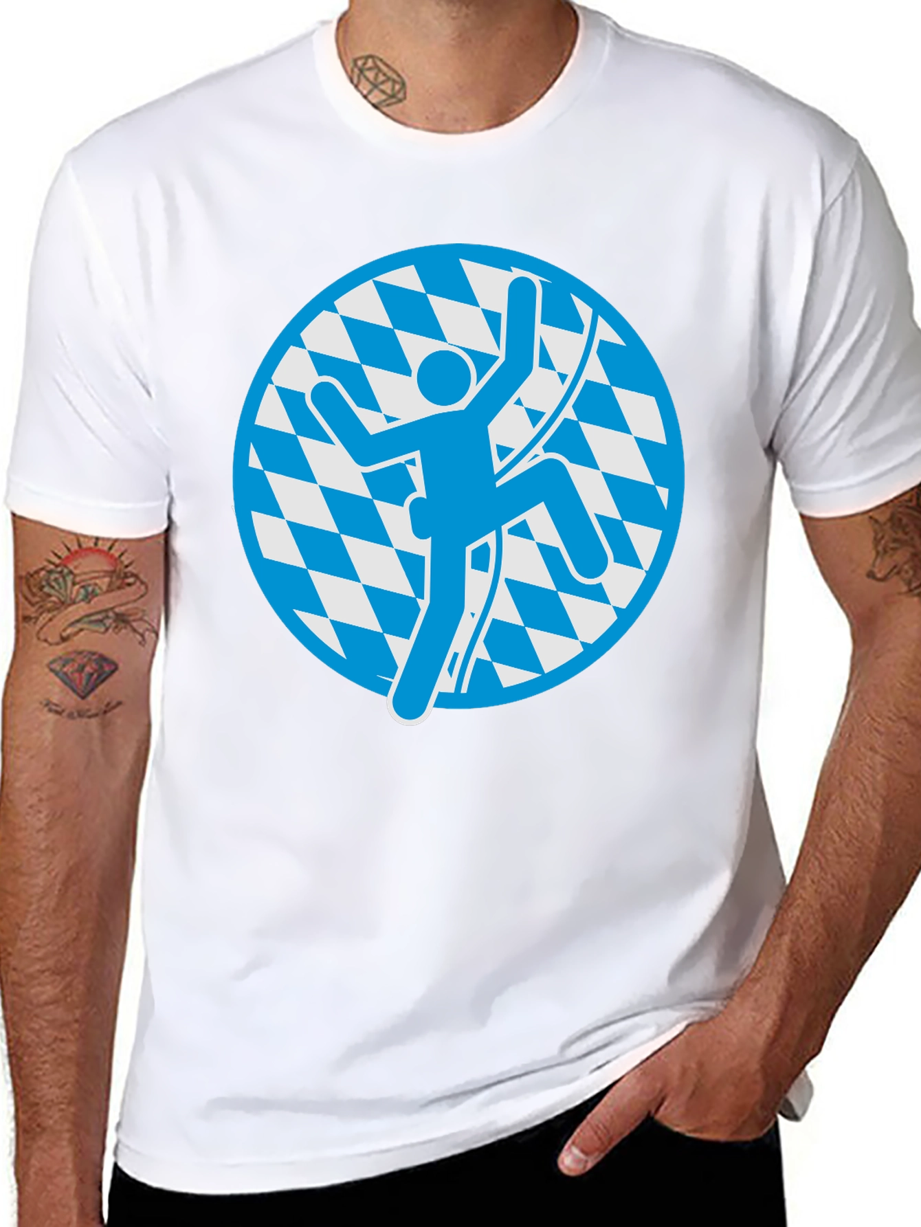Climbing Bavarian T-Shirt - Black Cotton Tee