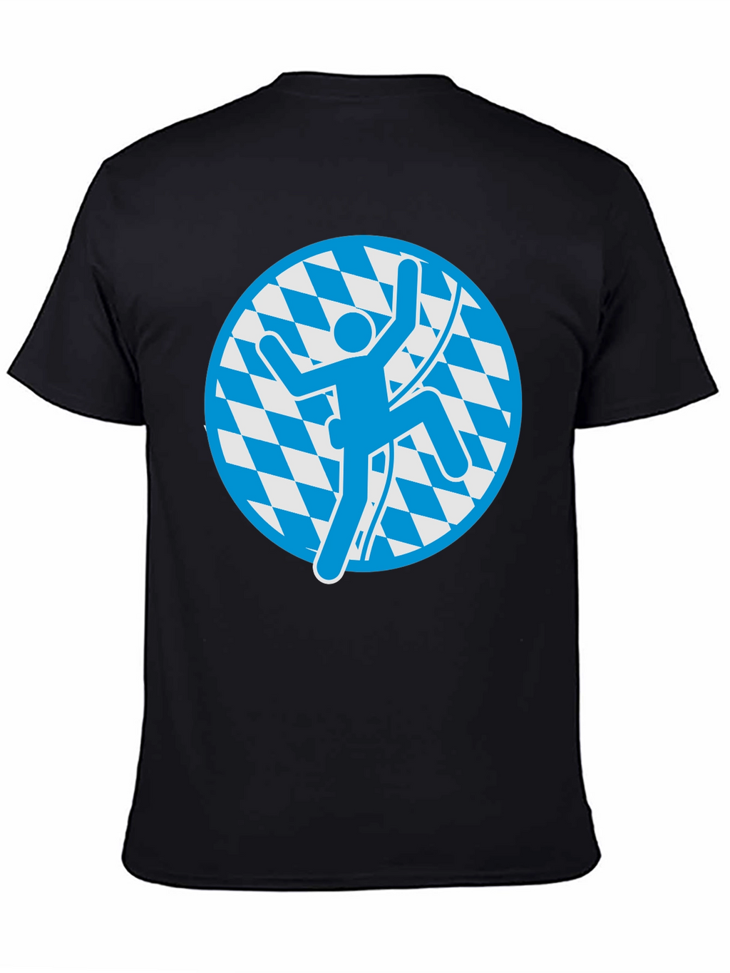 Climbing Bavarian T-Shirt - Black Cotton Tee