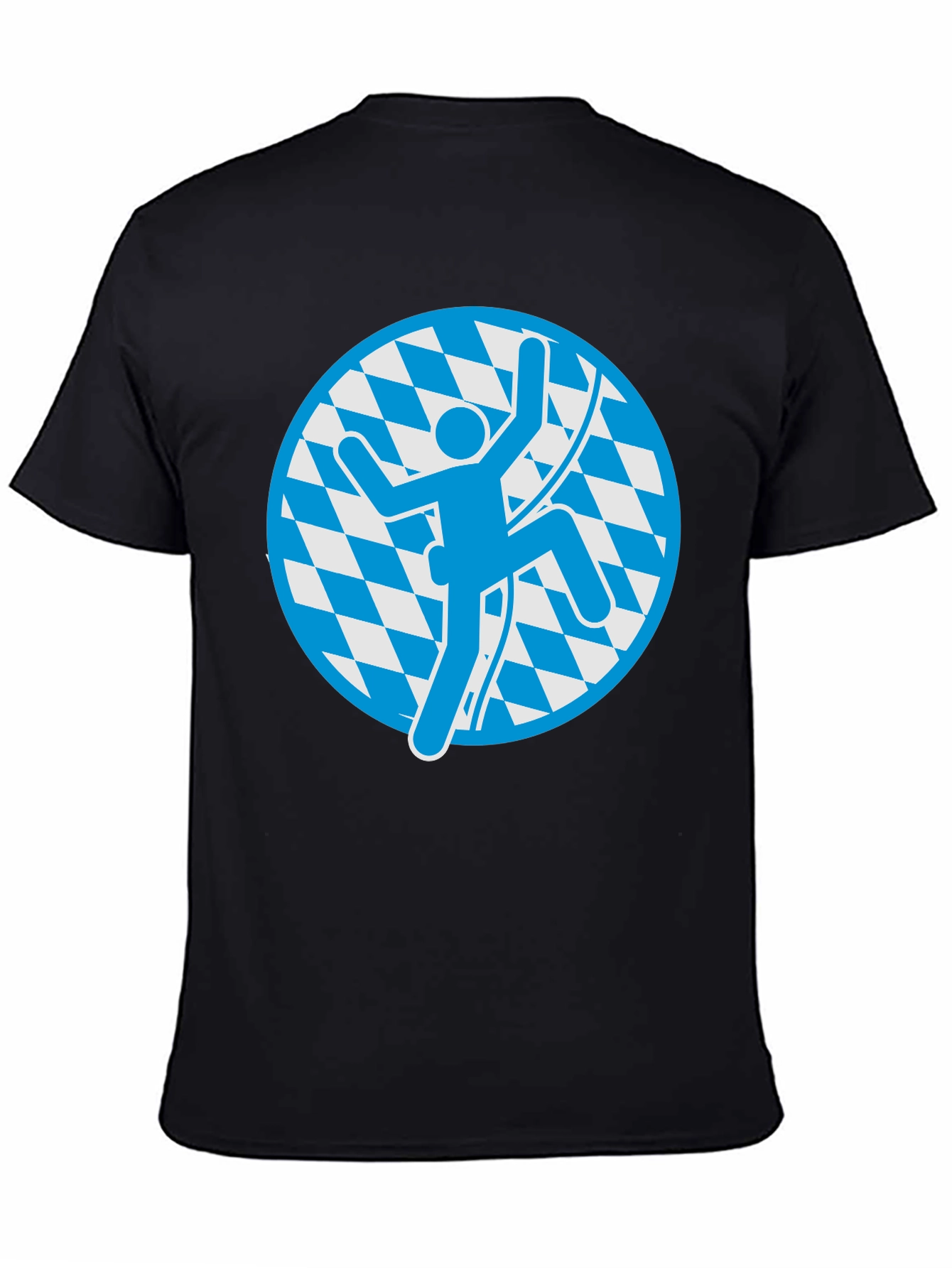 Climbing Bavarian T-Shirt - Black Cotton Tee