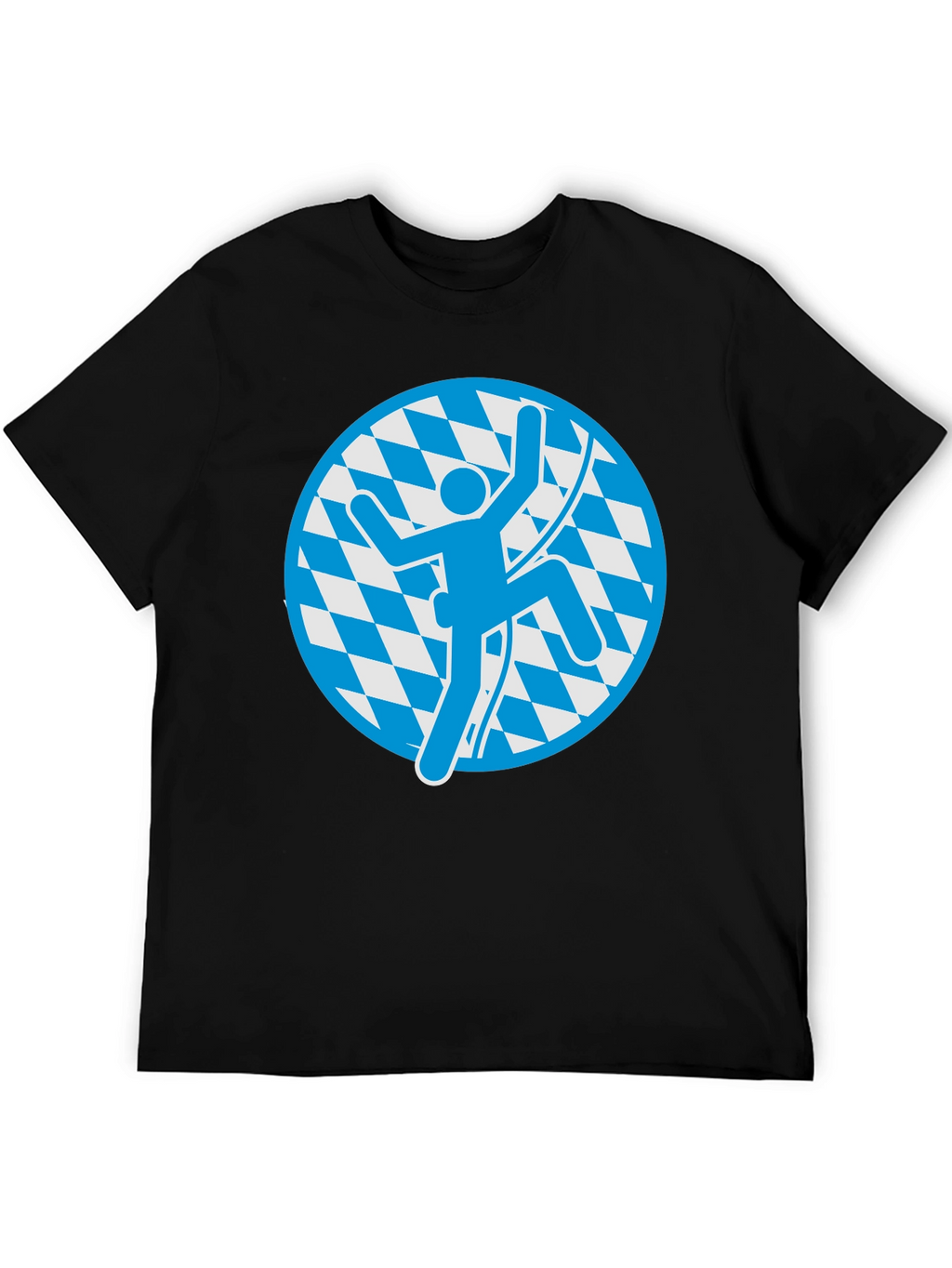 Climbing Bavarian T-Shirt - Black Cotton Tee