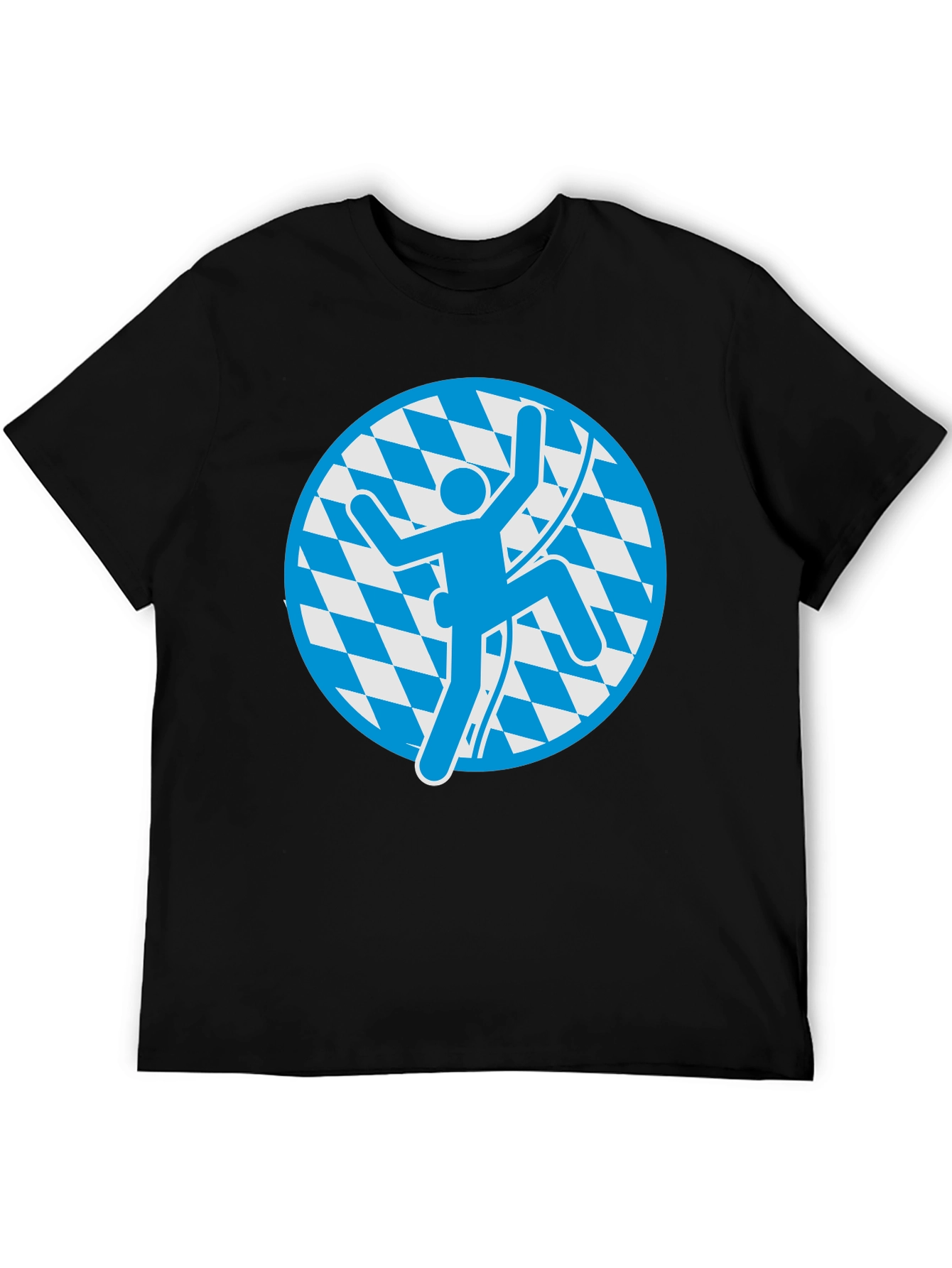 Climbing Bavarian T-Shirt - Black Cotton Tee