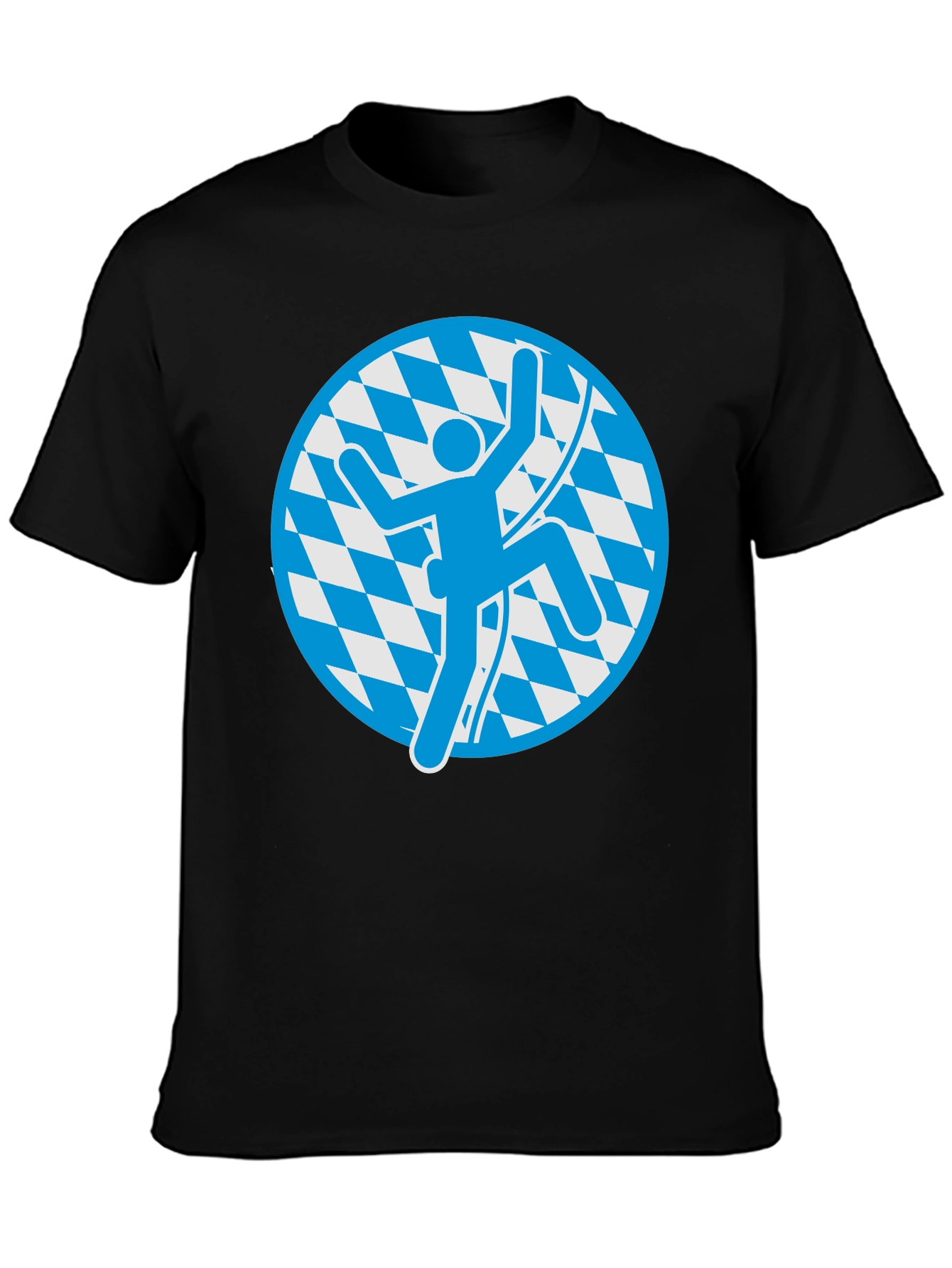 Climbing Bavarian T-Shirt - Black Cotton Tee