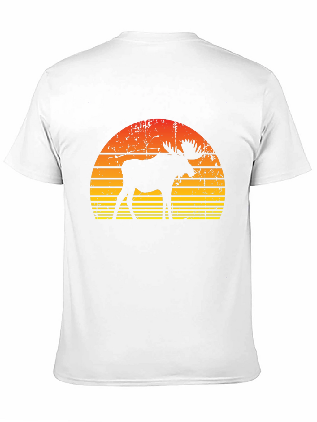 Retro Moose Sunset Graphic T-Shirt