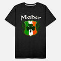 Maher Irish Surname Ireland Flag Shield Shamrock