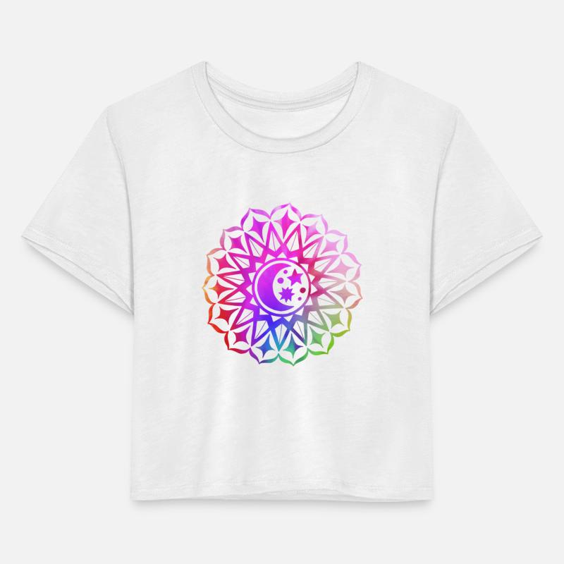 Mandala Moon Stars Multi Color Tie Dye Yoga Design