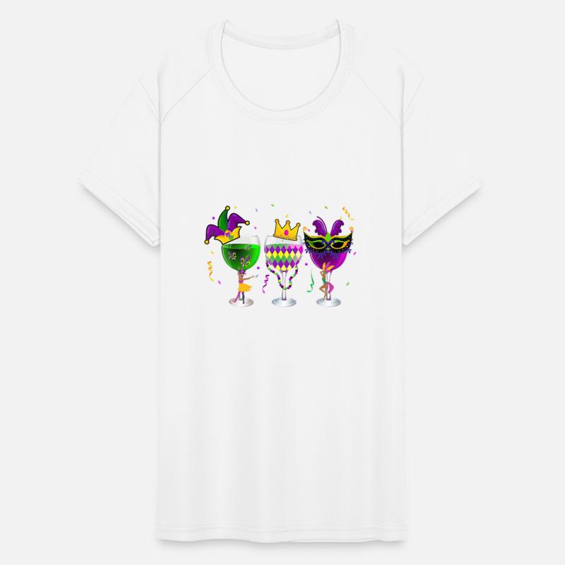 Mardi Gras Glass Of Wine Funny Drinking Wine