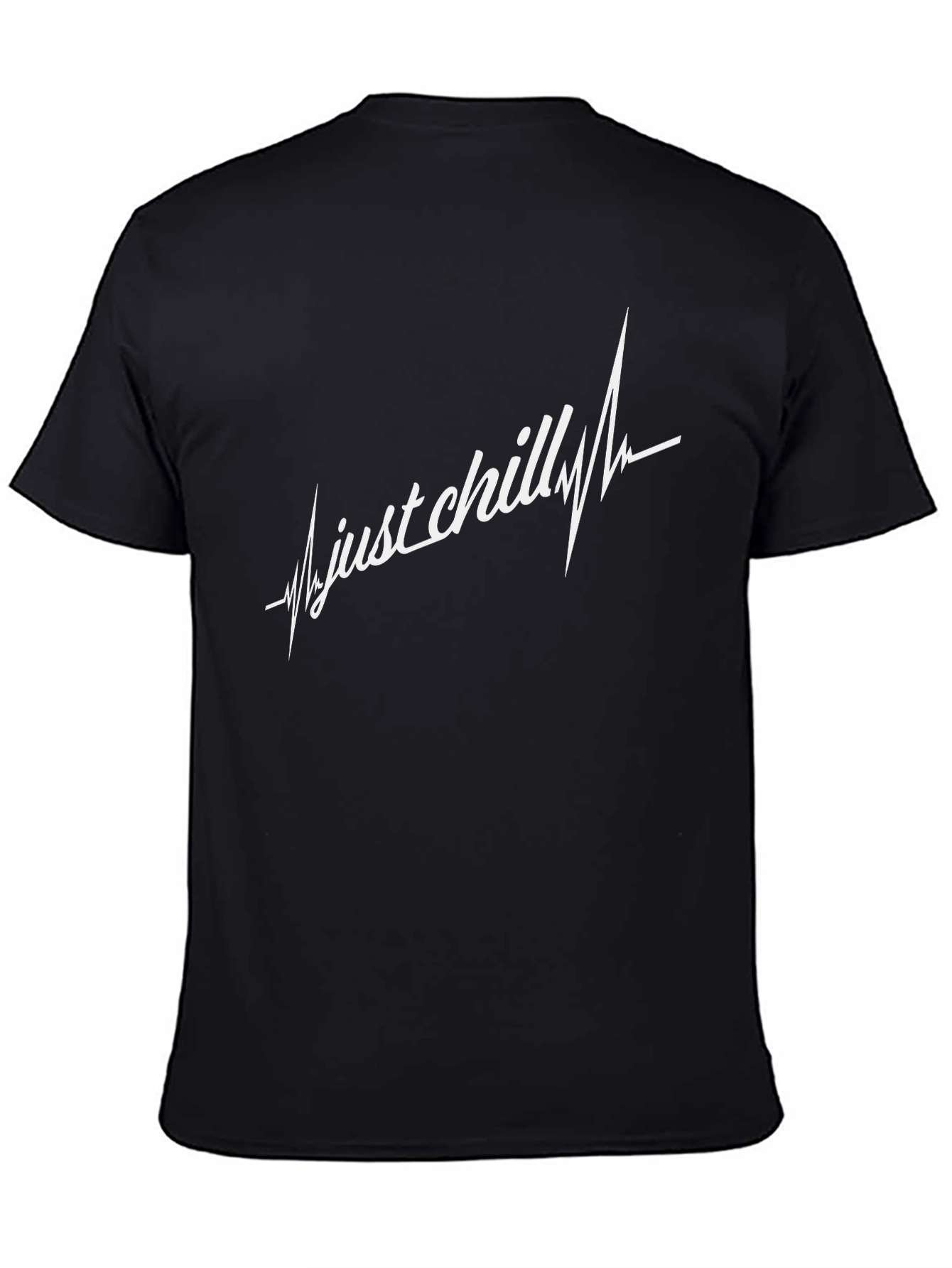 Just Chill T-Shirt - Black Crew Neck Tee