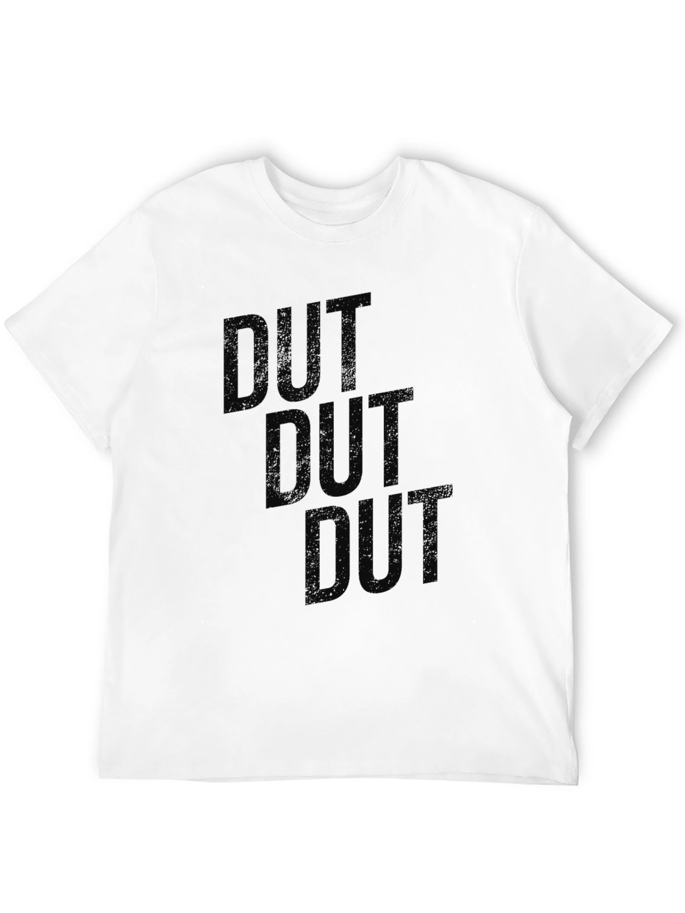 Dut Wordplay Graphic Black T-Shirt - Mens Casual Tee