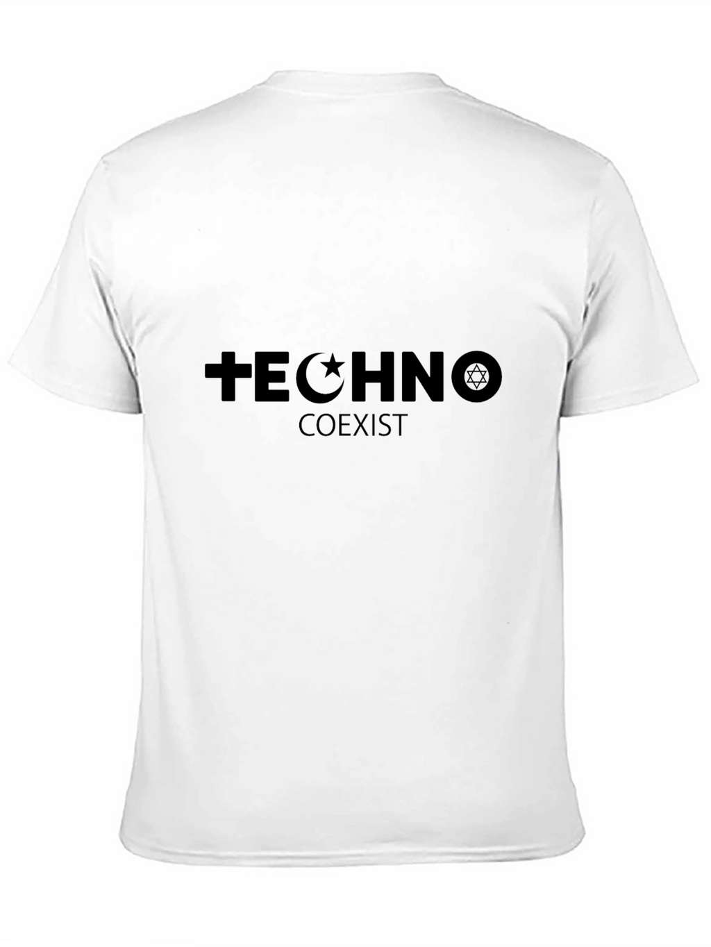 Techno Coexist Graphic T-Shirt - Black