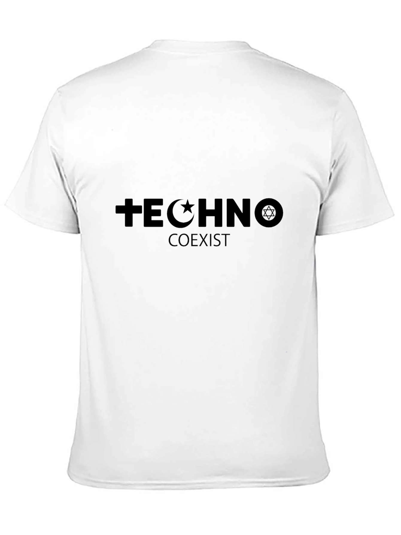 Techno Coexist Graphic T-Shirt - Black