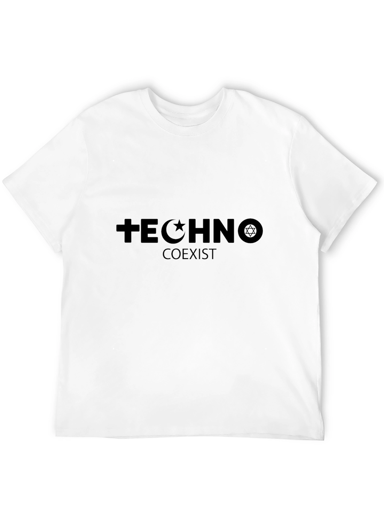 Techno Coexist Graphic T-Shirt - Black