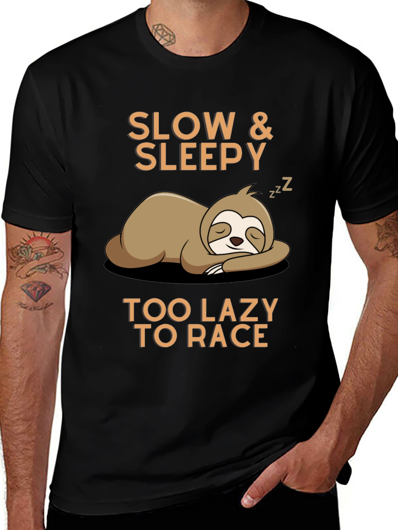 Slow & Sleepy Sloth Tee - Too Lazy to Race T-Shirt