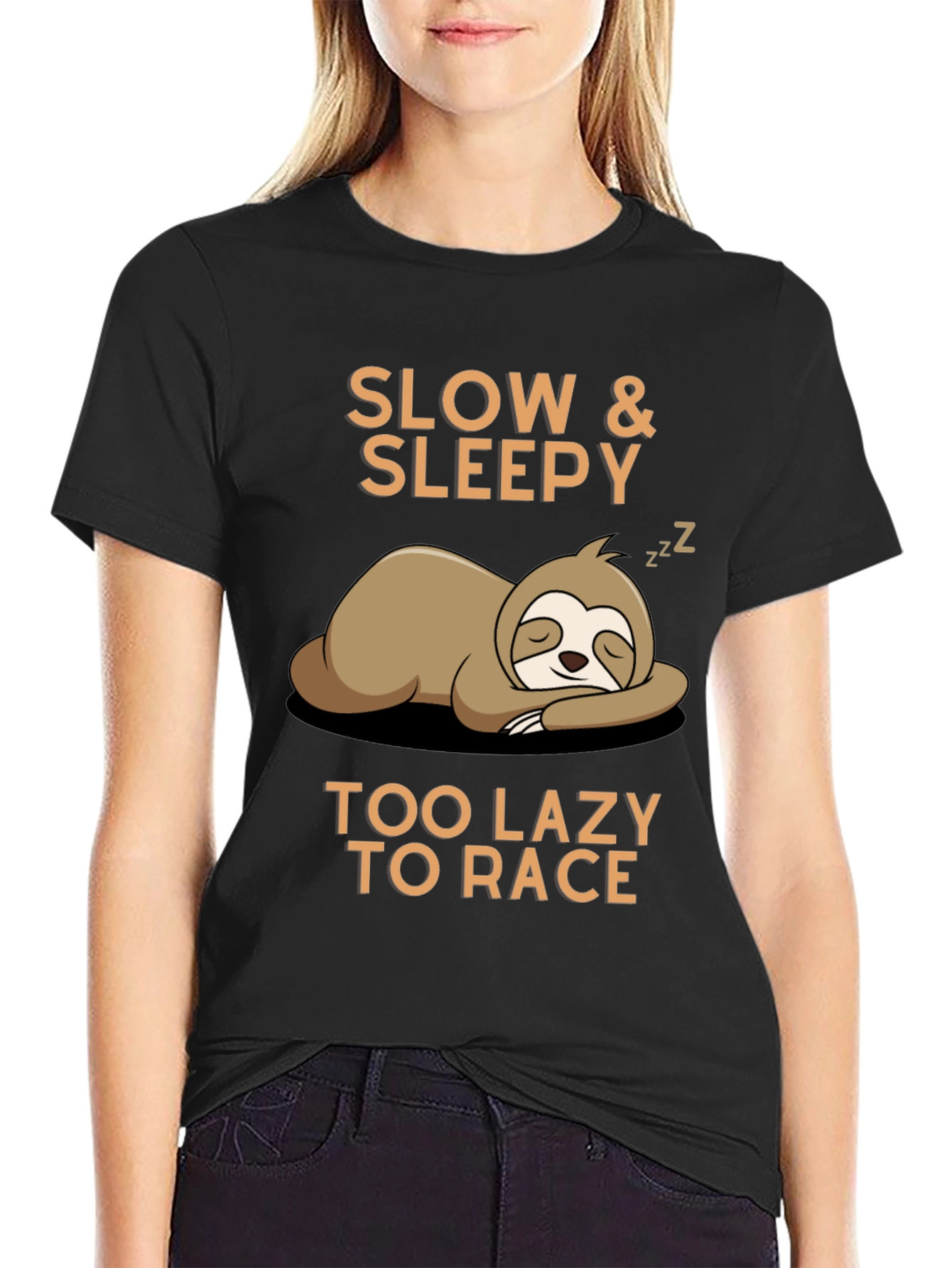 Slow & Sleepy Sloth Tee - Too Lazy to Race T-Shirt