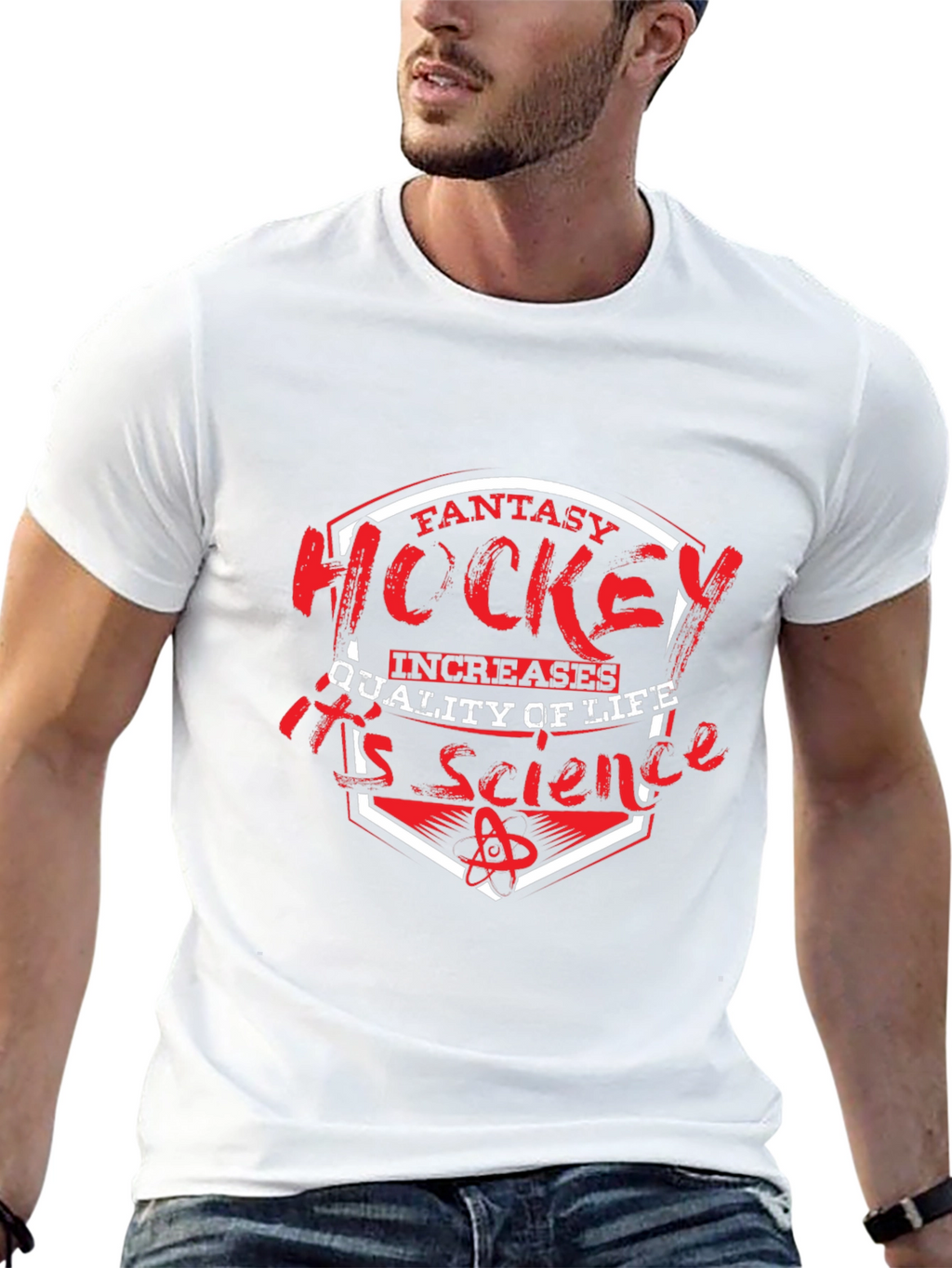 Fantasy Hockey is Science Black T-Shirt
