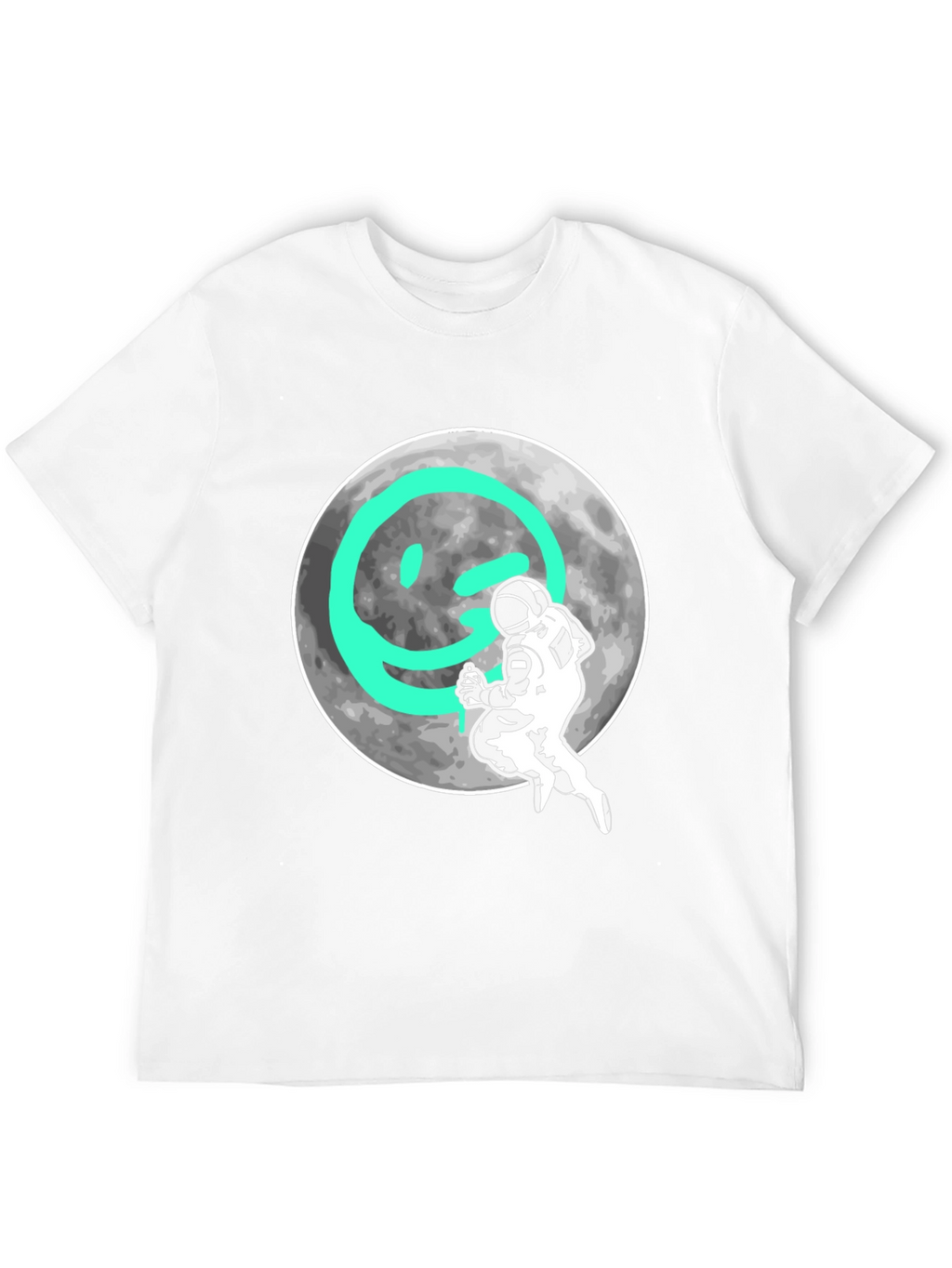 Astronaut Moon Smiley T-Shirt