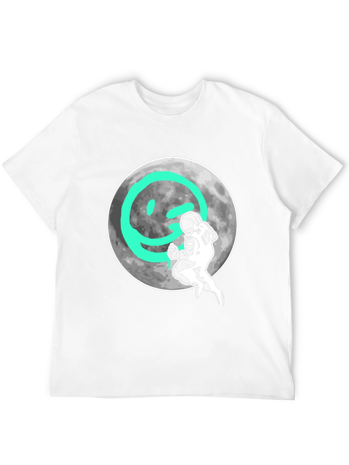 Astronaut Moon Smiley T-Shirt