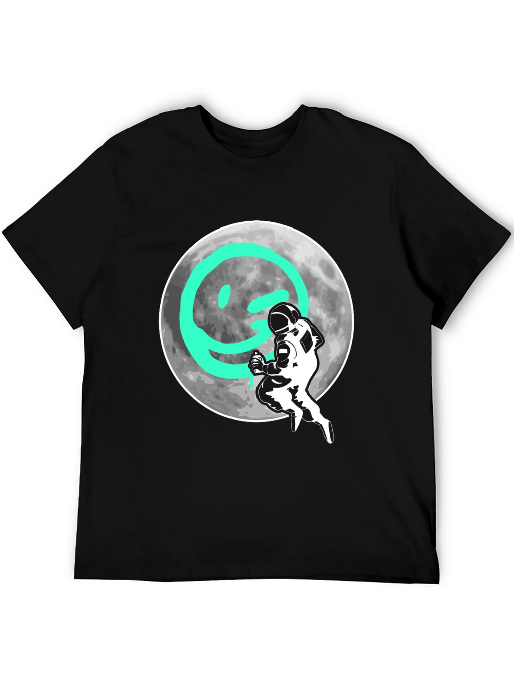Astronaut Moon Smiley T-Shirt