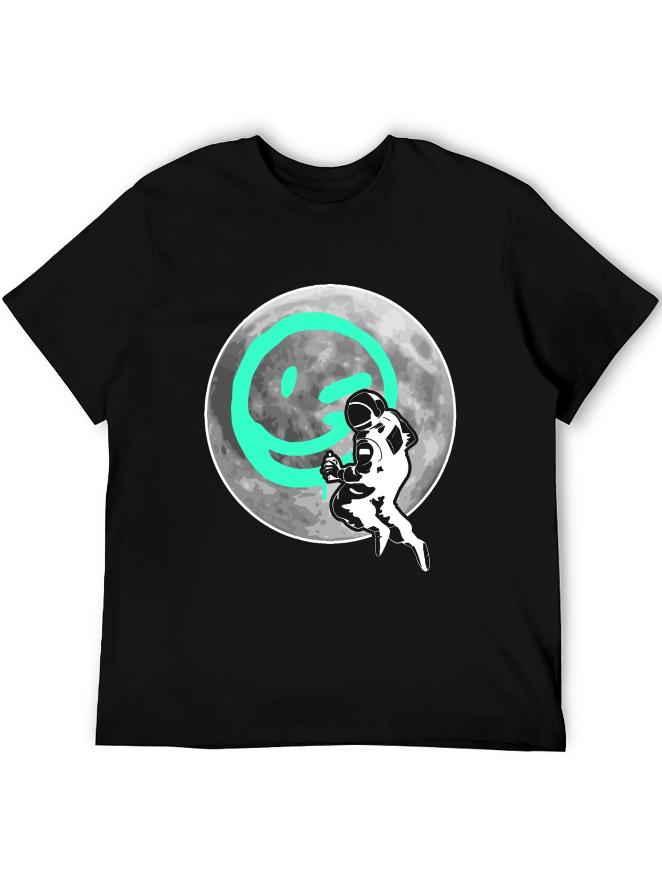 Astronaut Moon Smiley T-Shirt