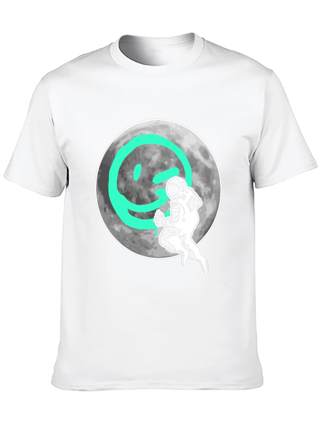 Astronaut Moon Smiley T-Shirt