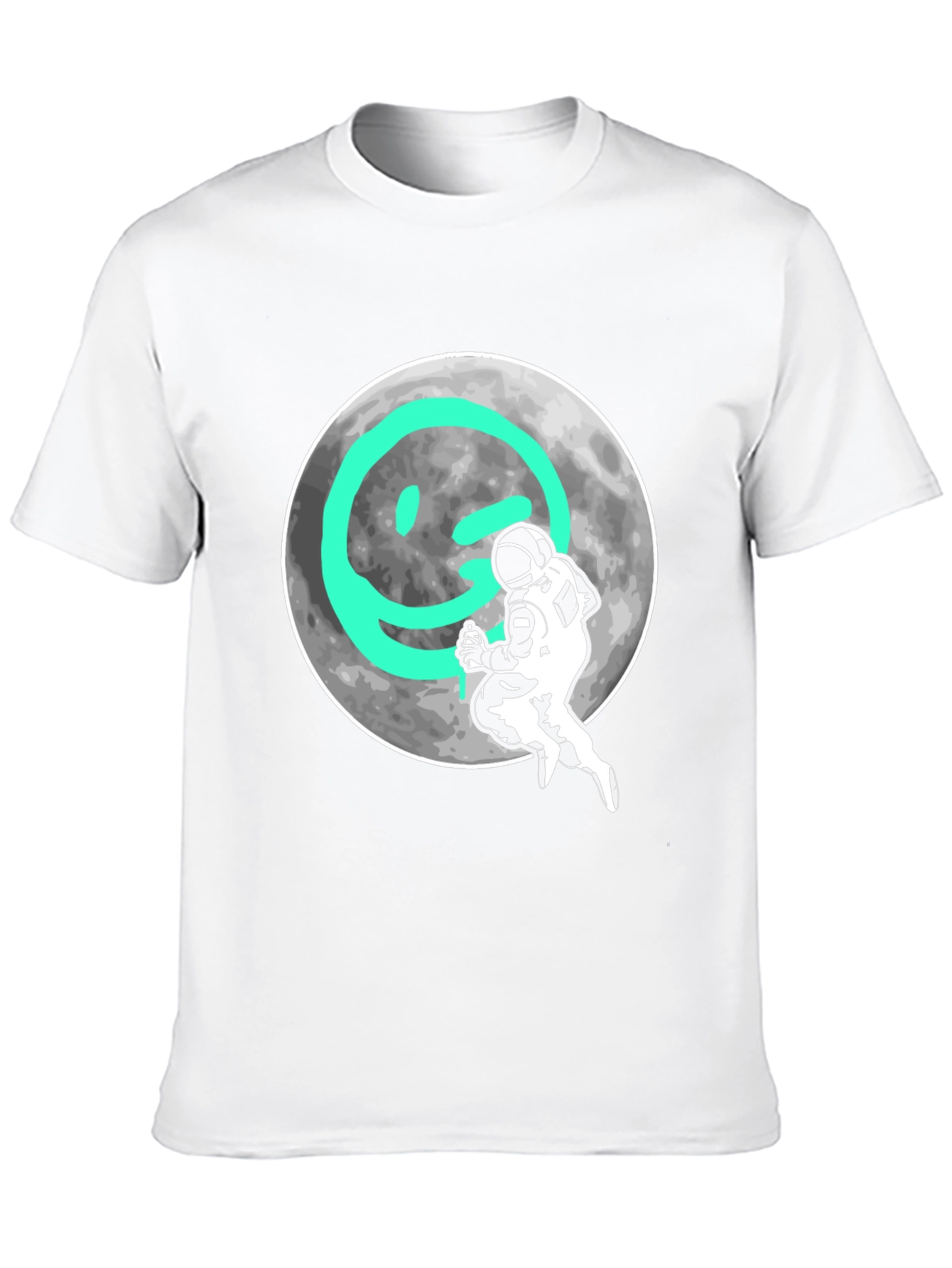 Astronaut Moon Smiley T-Shirt