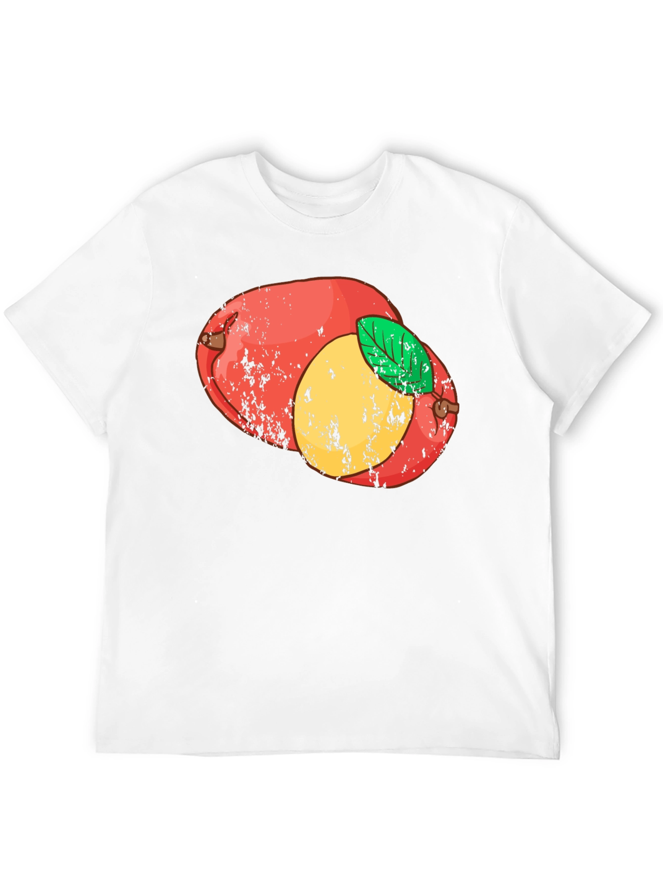 Retro Mango Graphic Tee - Black Cotton T-Shirt